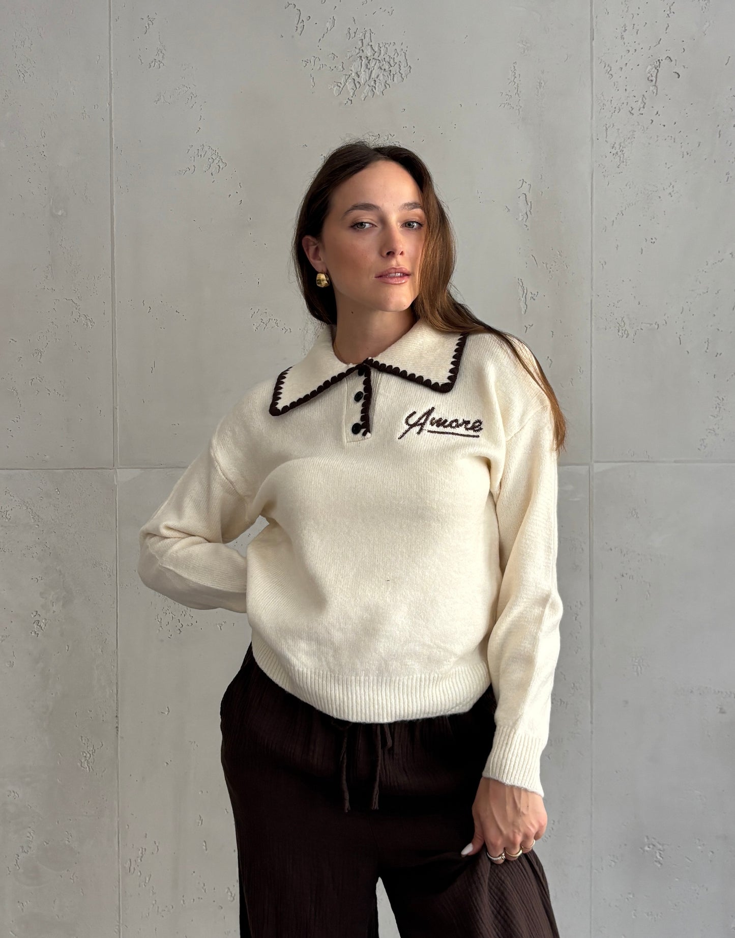 AMORE College-Polo Strick