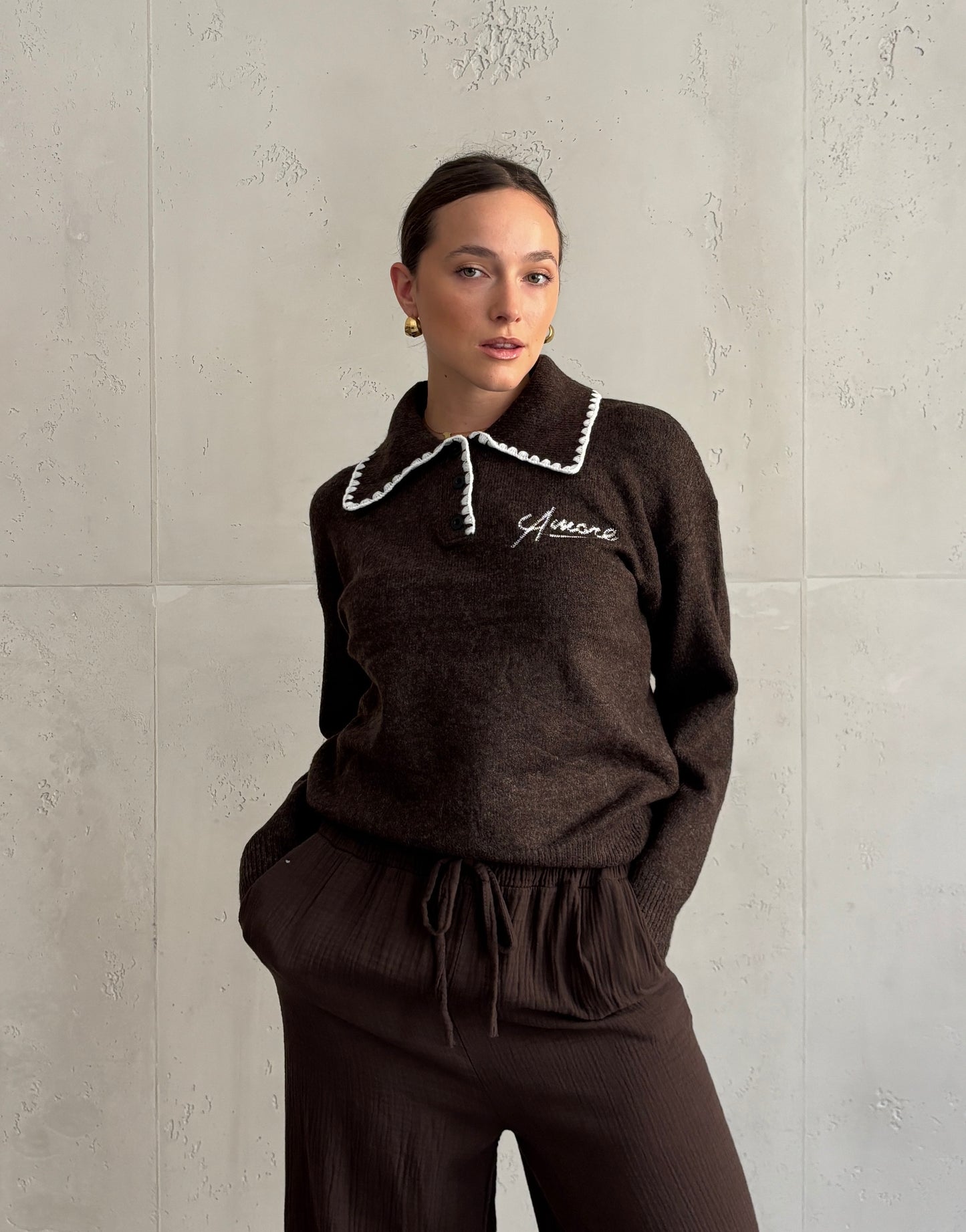 AMORE College-Polo Strick