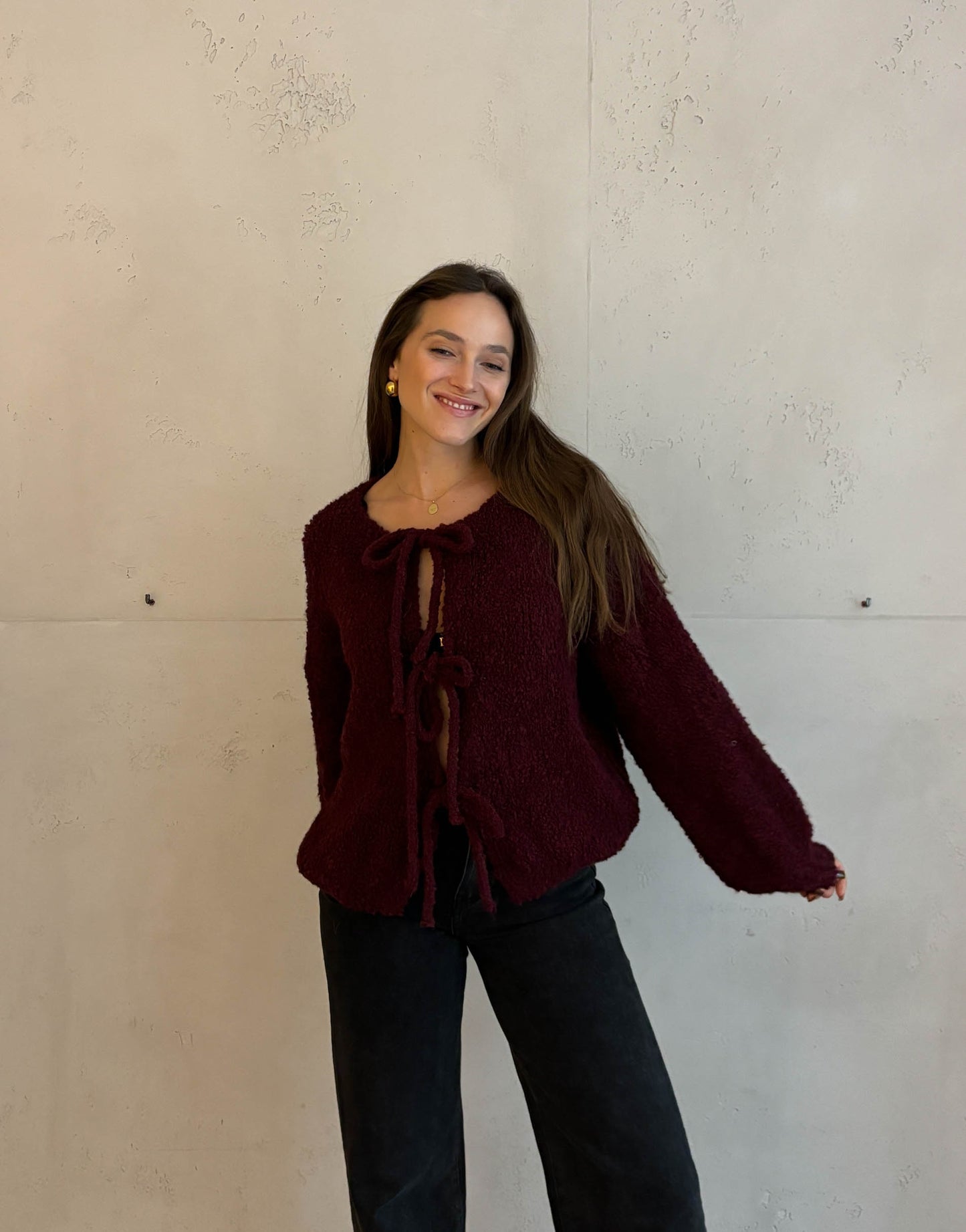 Boucle Schleifenpullover