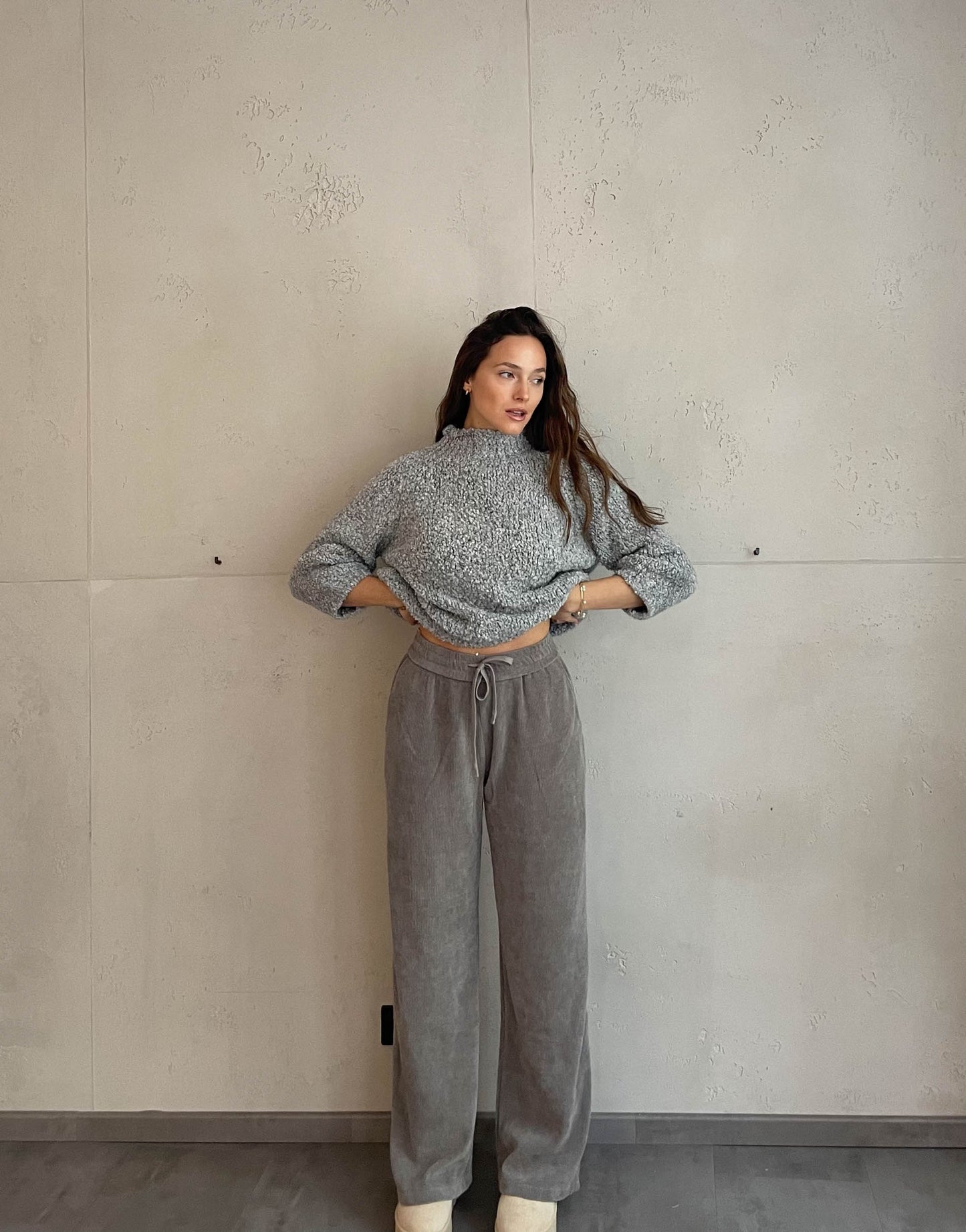 Cordhose mit weitem Bein