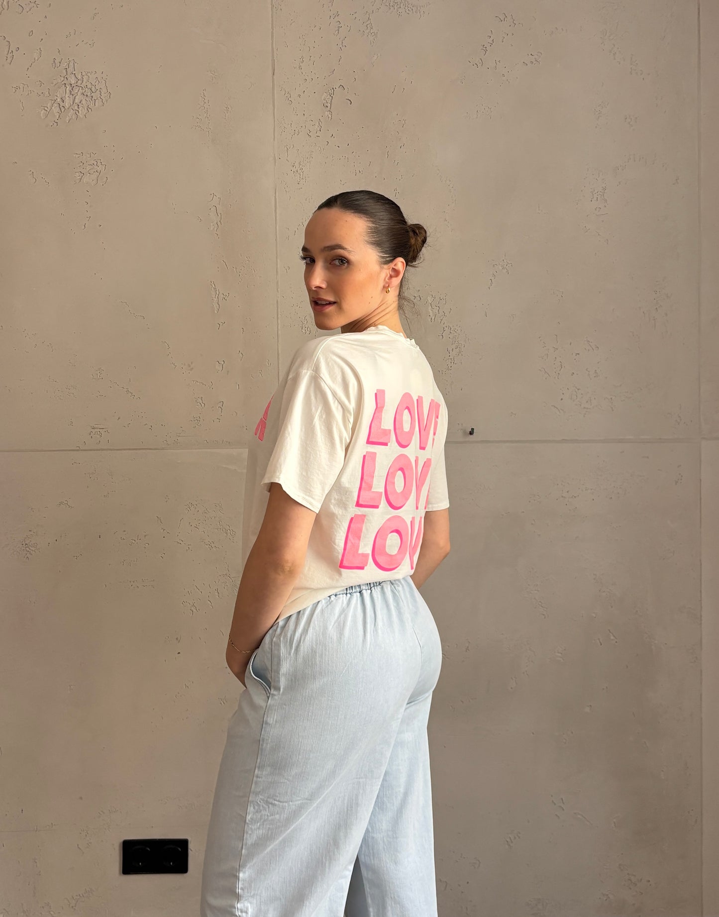 T-Shirt mit Love Print