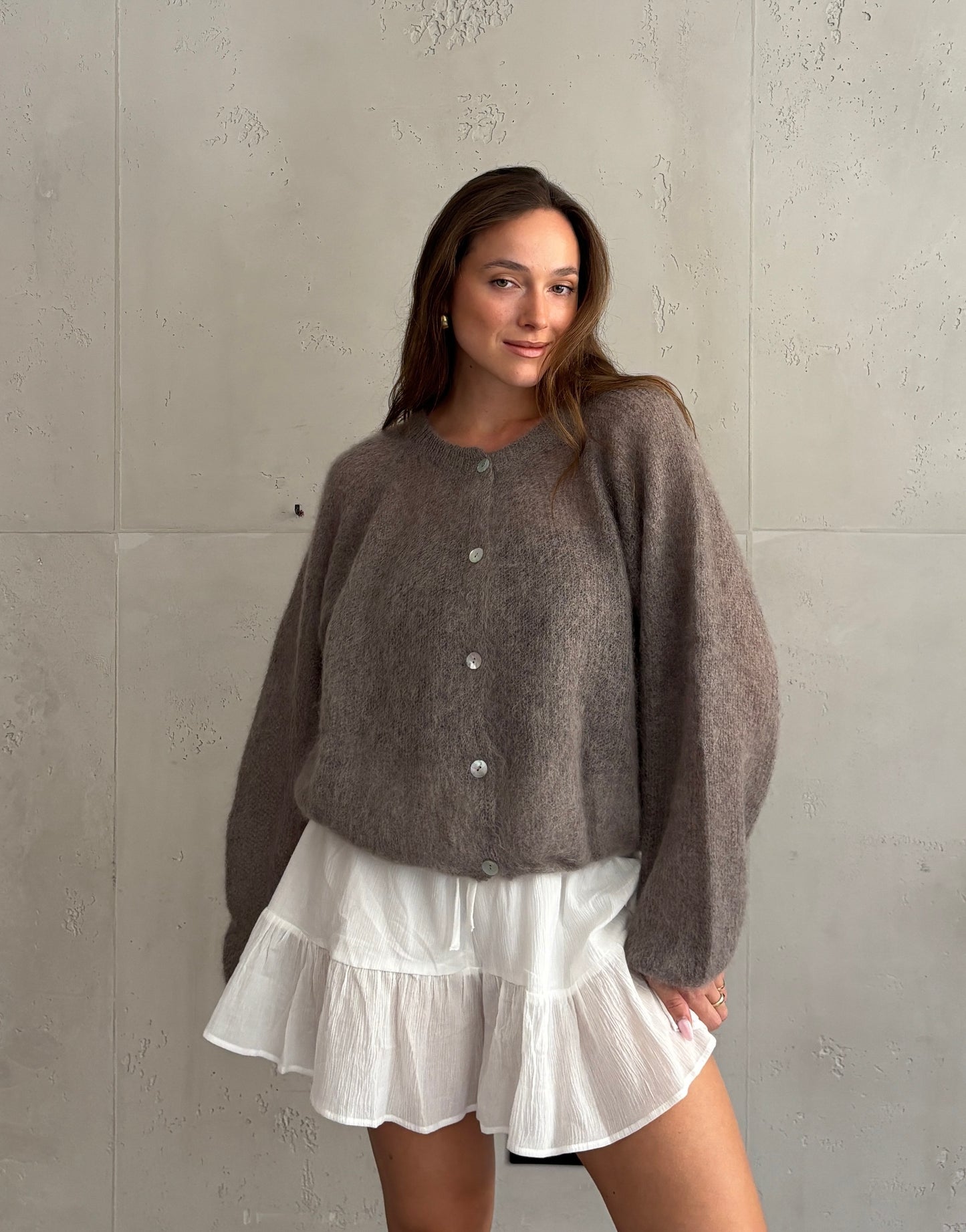 80% Mohair Strickjacke