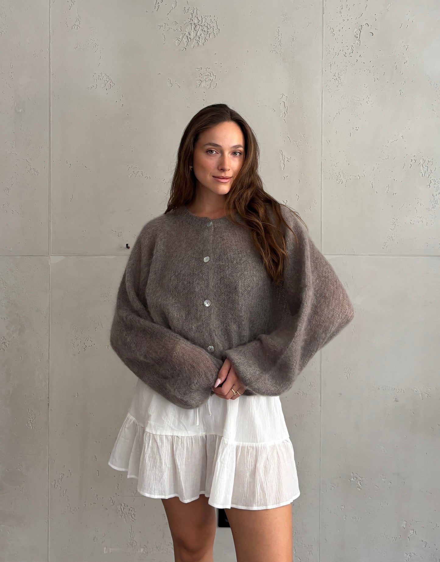 80% Mohair Strickjacke