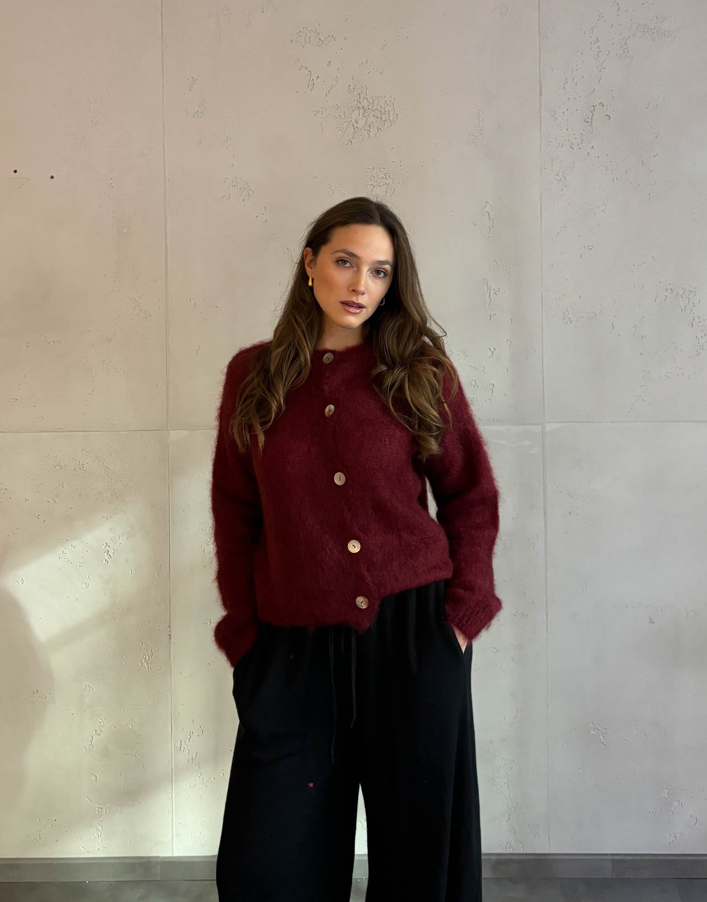 Kid Mohair Strickjacke