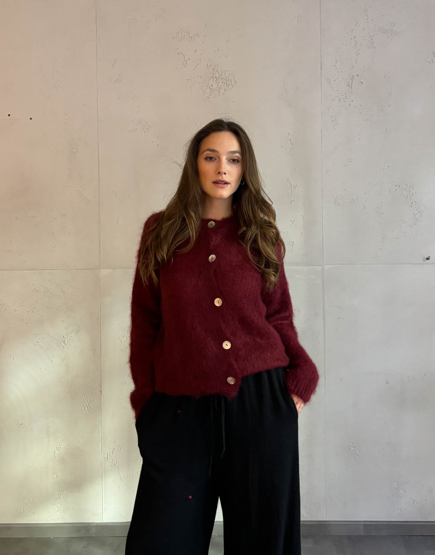 Kid Mohair Strickjacke