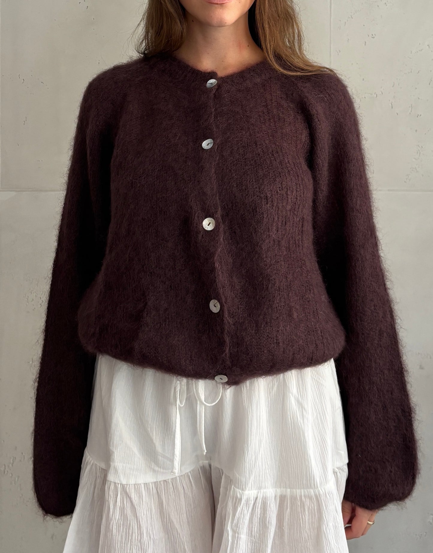 80% Mohair Strickjacke