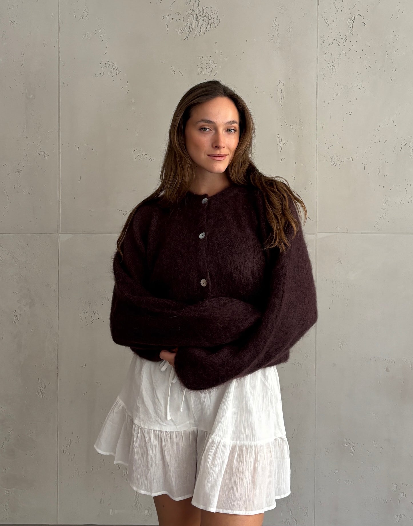 80% Mohair Strickjacke
