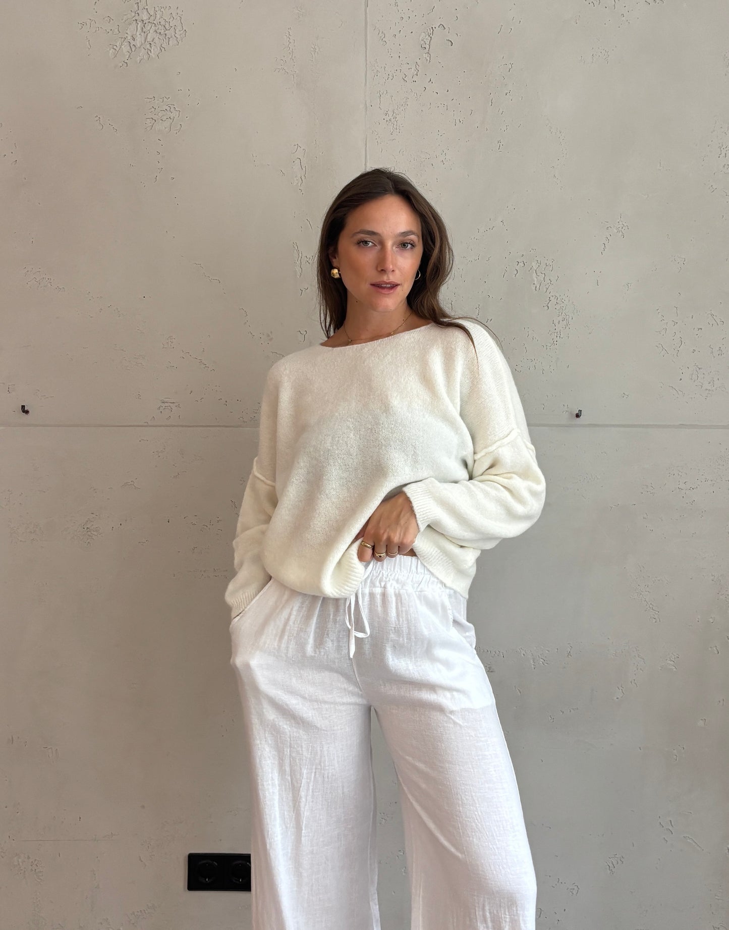 Weicher Switch Pullover mit dezenter Außennaht