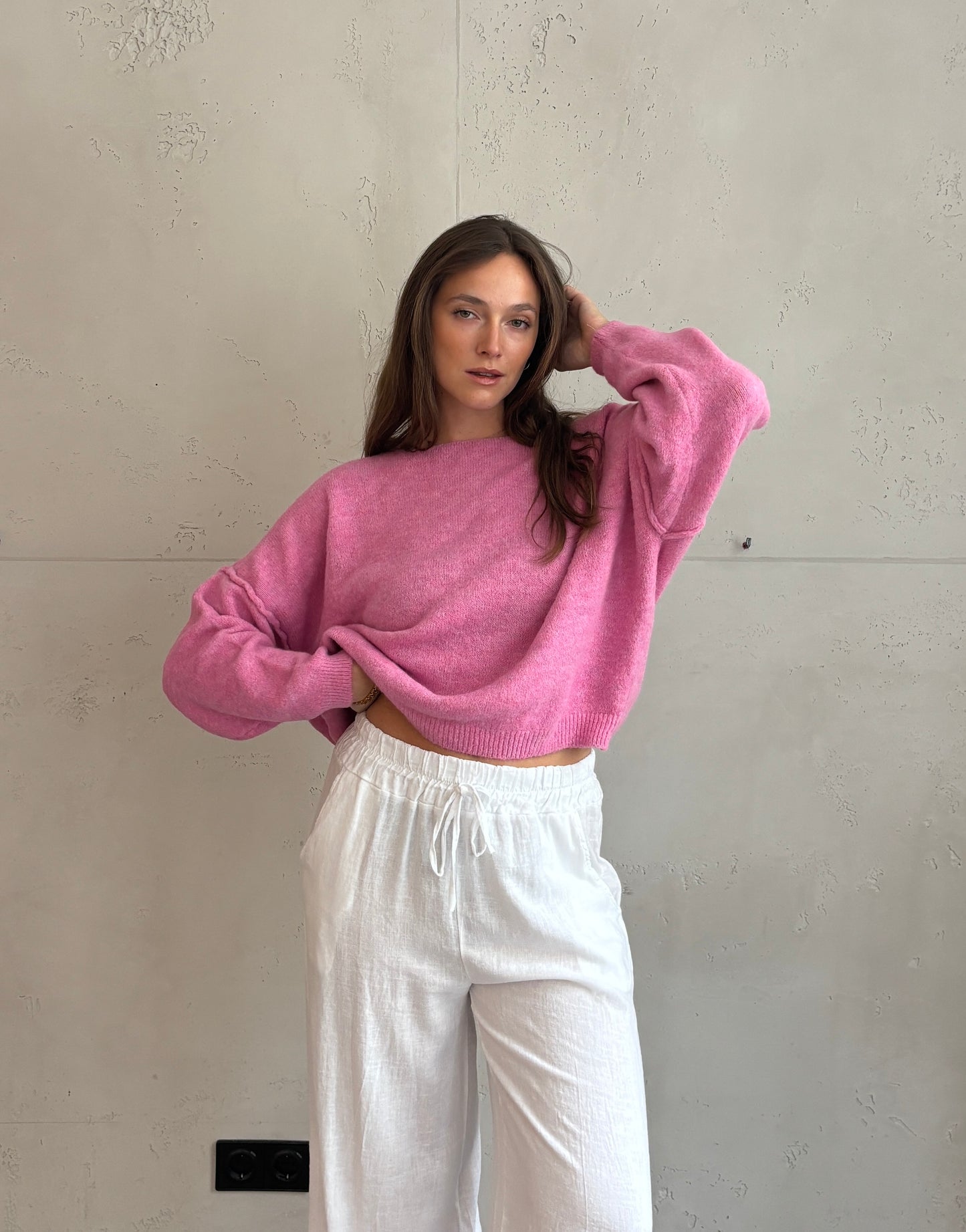 Weicher Switch Pullover mit dezenter Außennaht