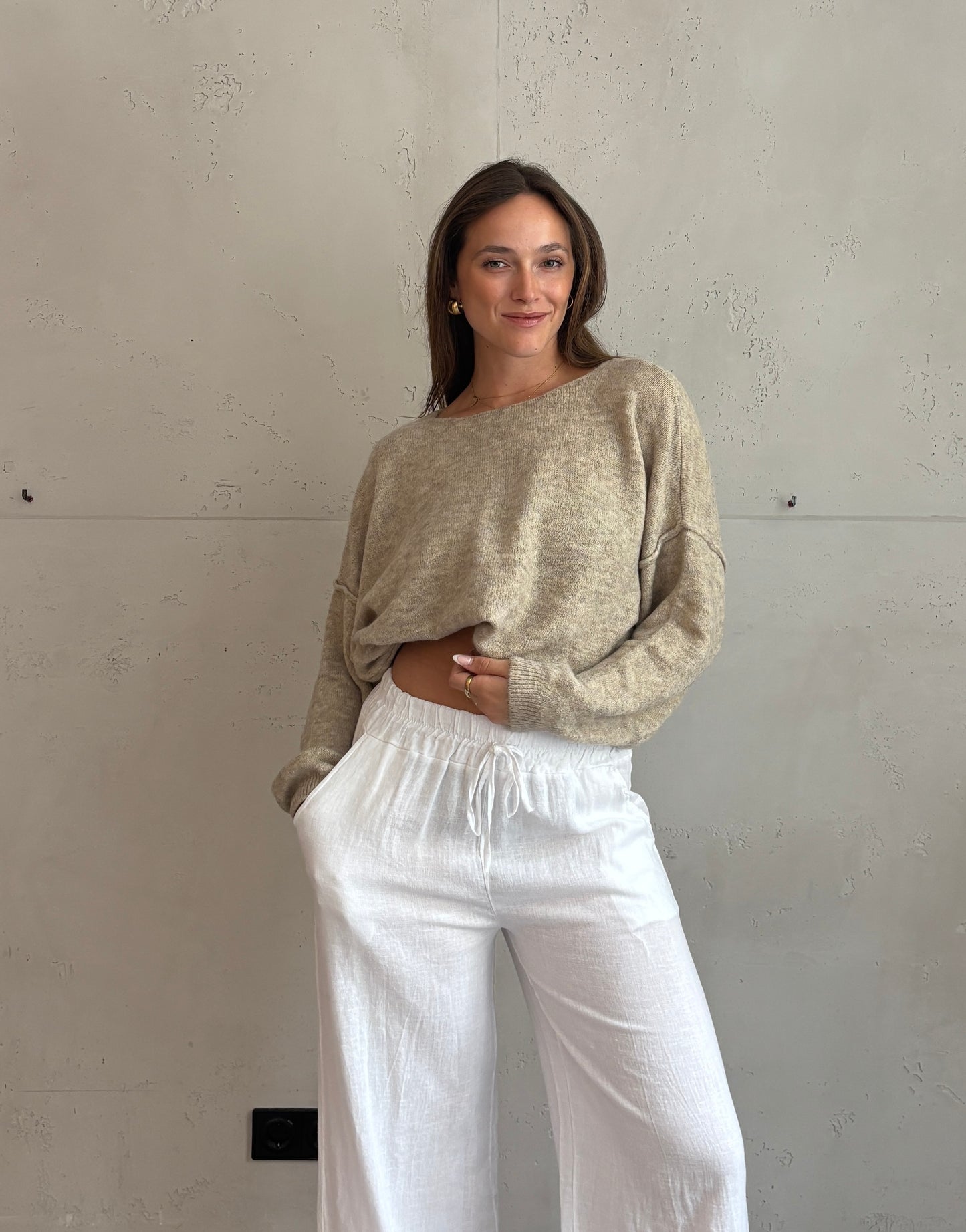 Weicher Switch Pullover mit dezenter Außennaht
