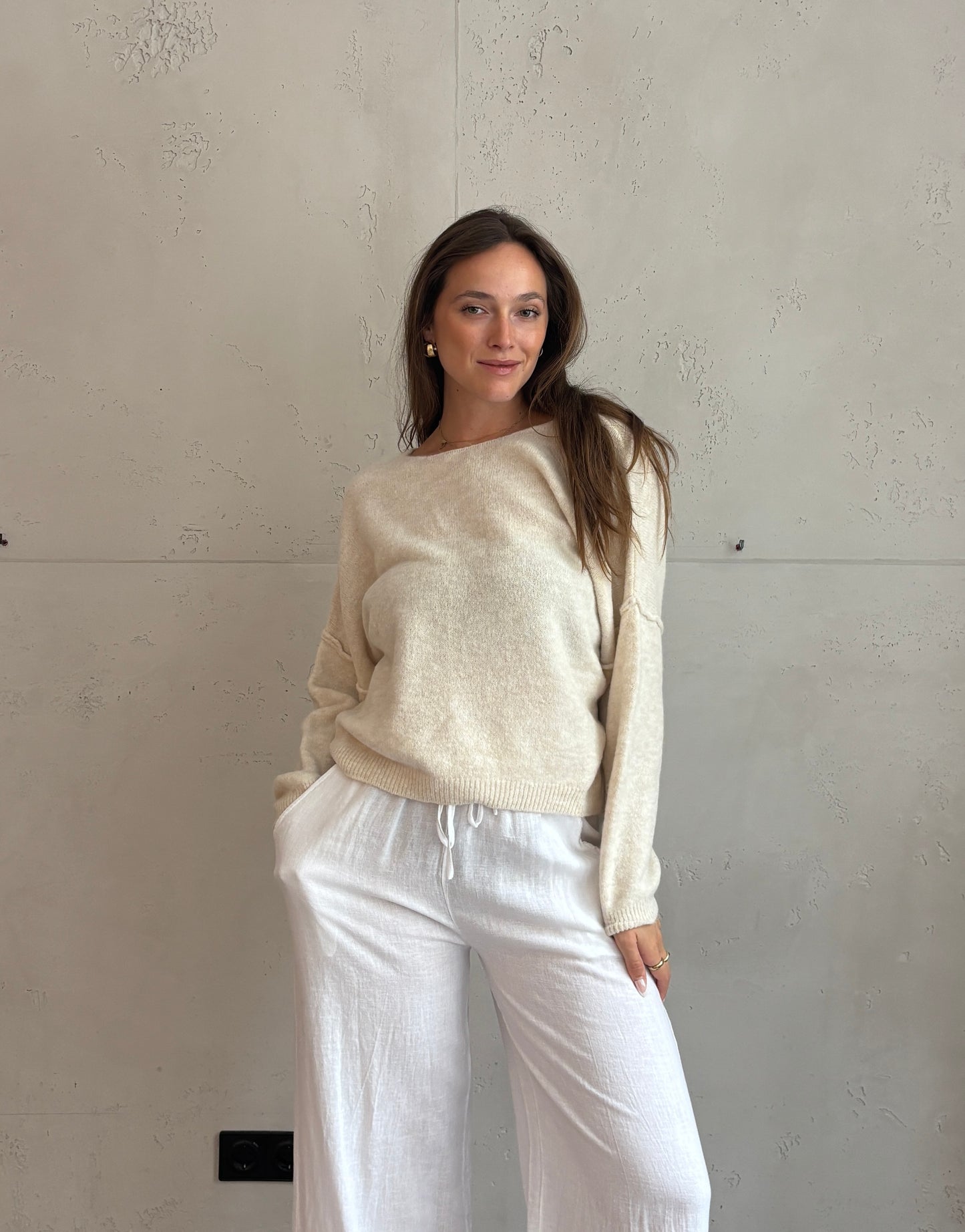 Weicher Switch Pullover mit dezenter Außennaht