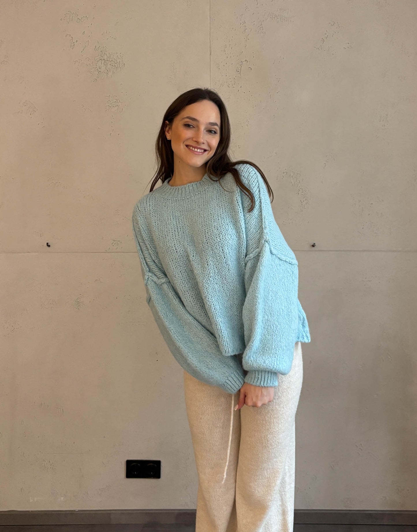 Rundhals Strickpullover