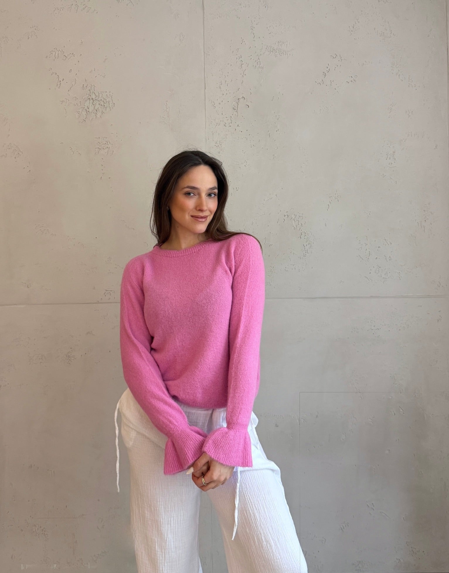 Alpaka Pullover mit Rüschen - Ärmel - Switch - Fashion