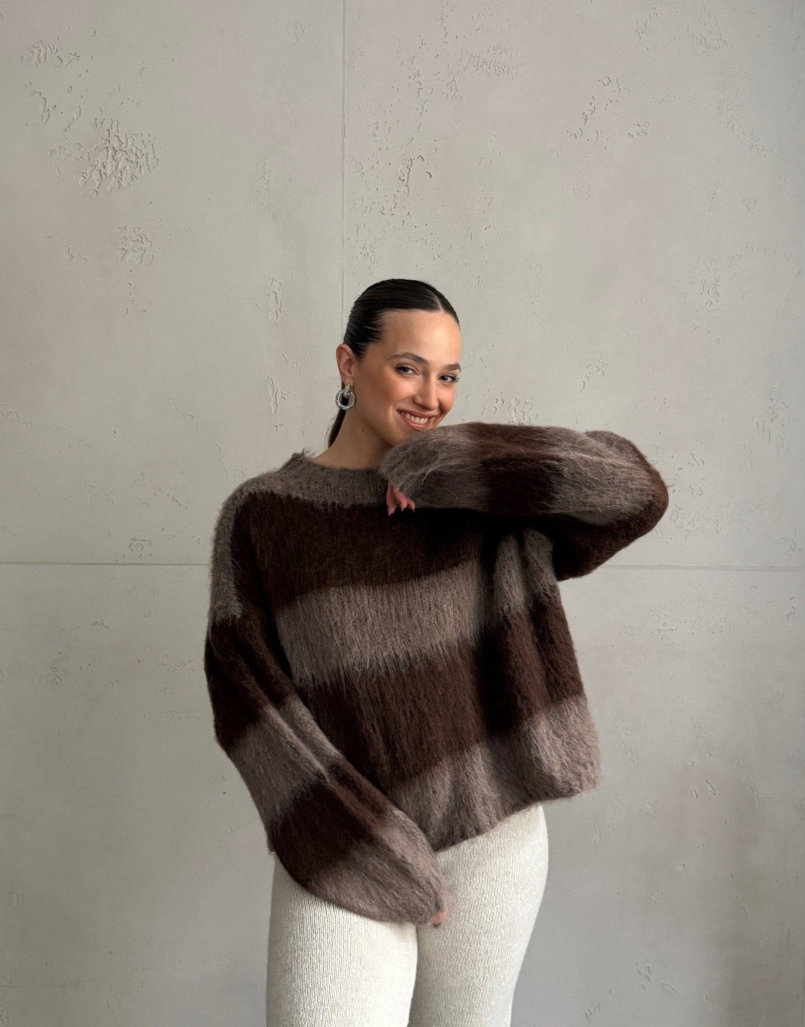 Cozy Vibes: Gestreifter Pullover im Mohair - Look - Switch - Fashion