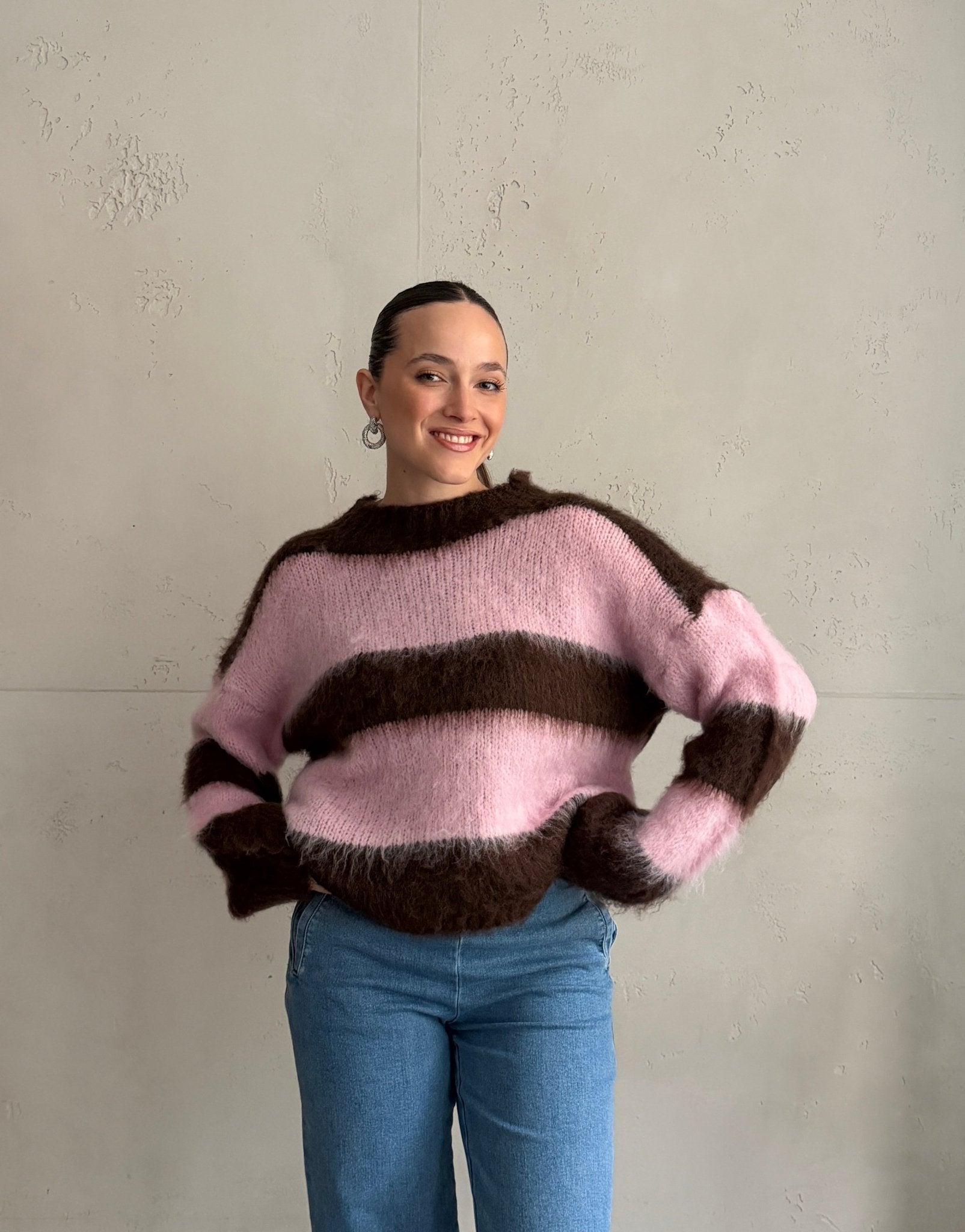 Cozy Vibes: Gestreifter Pullover im Mohair - Look - Switch - Fashion