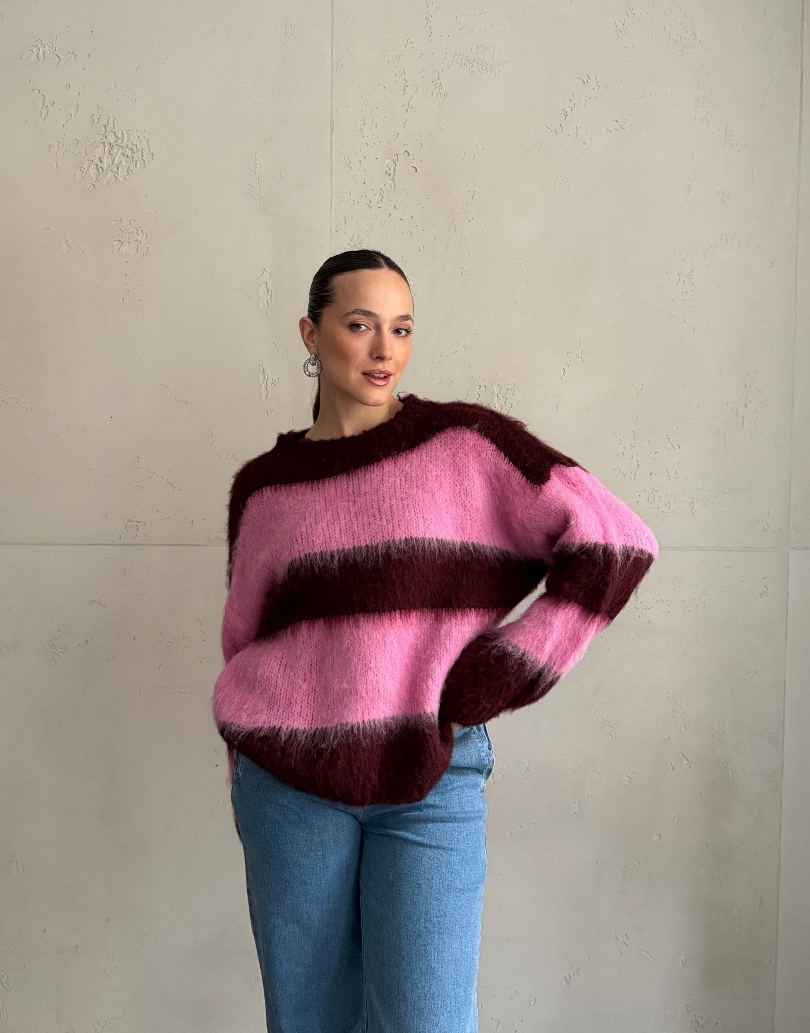 Cozy Vibes: Gestreifter Pullover im Mohair - Look - Switch - Fashion