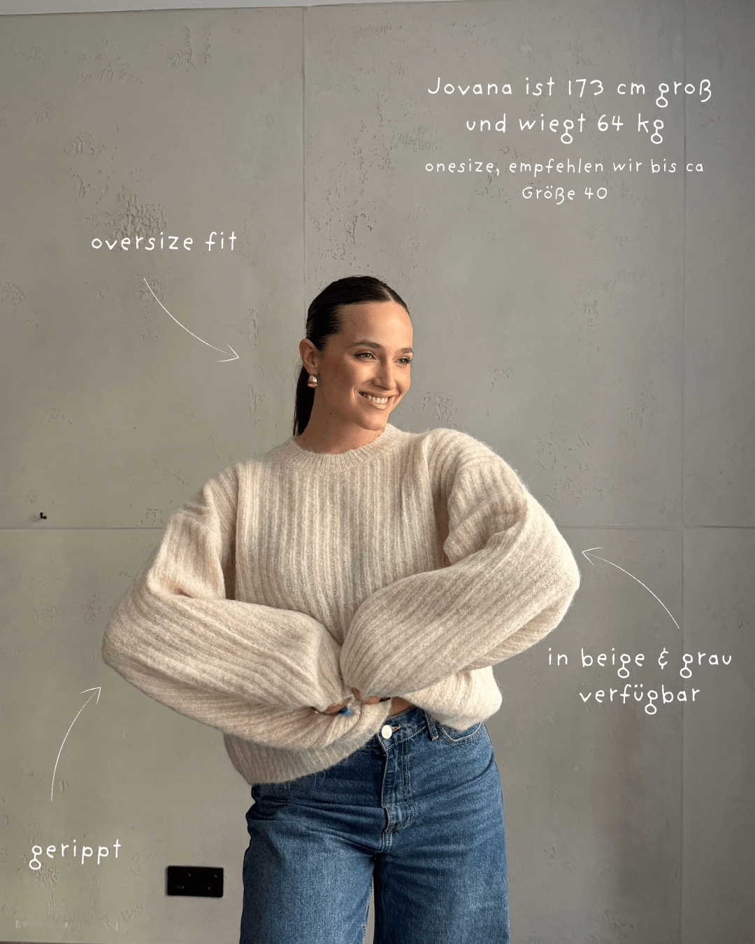 Gerippter Oversize Pullover - Switch - Fashion