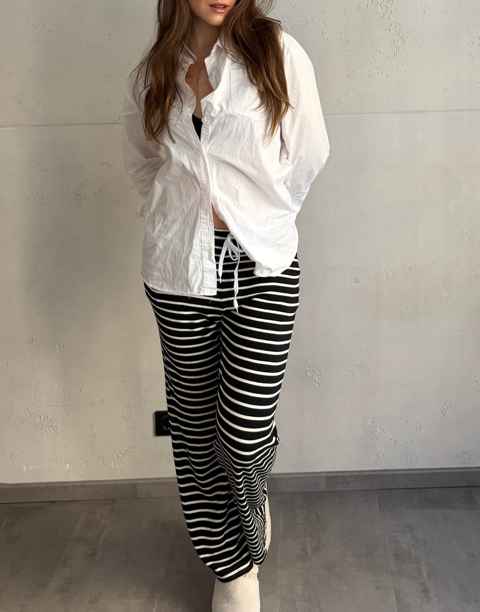 Gestreifte Hose aus Viskose - Switch - Fashion