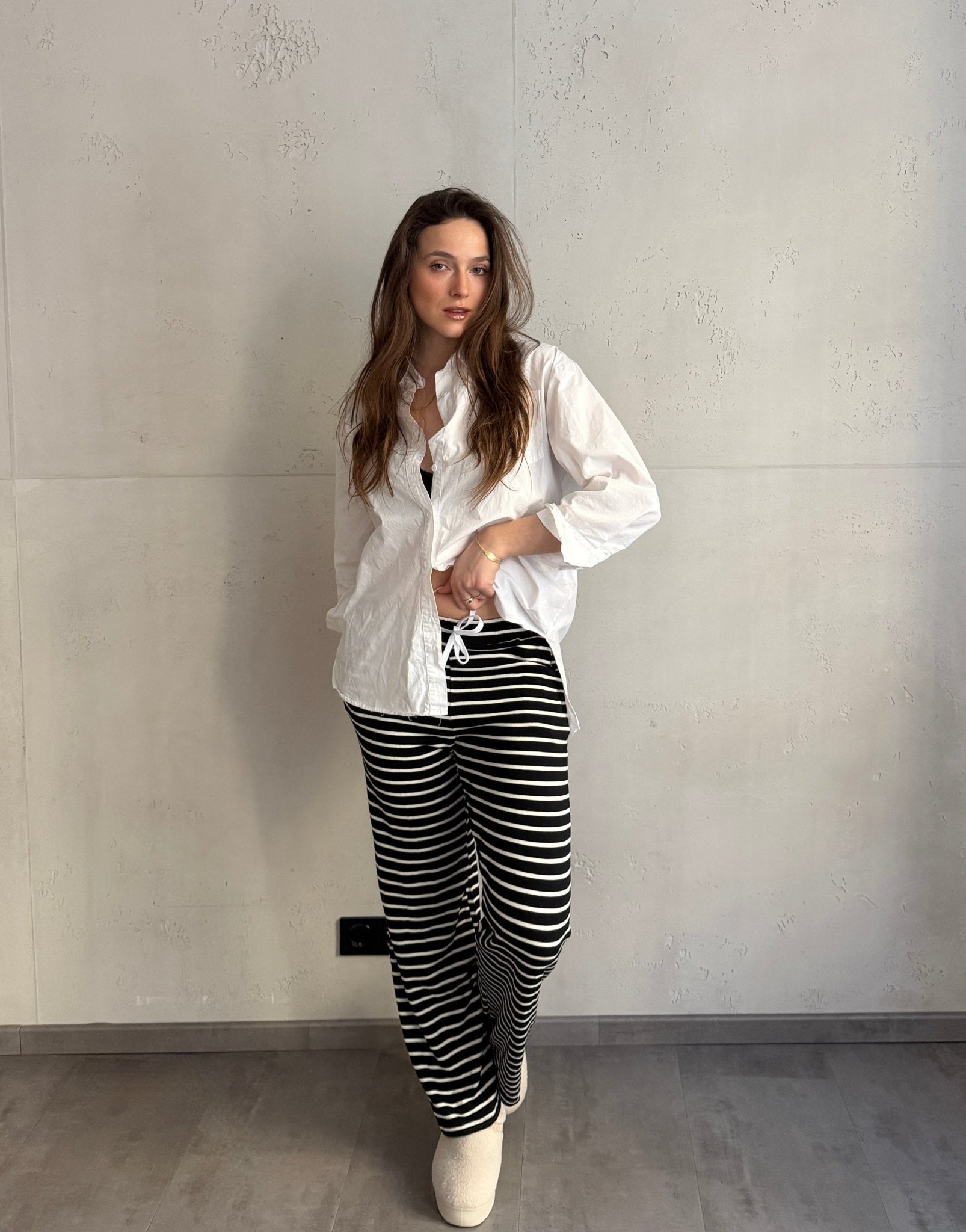 Gestreifte Hose aus Viskose - Switch - Fashion