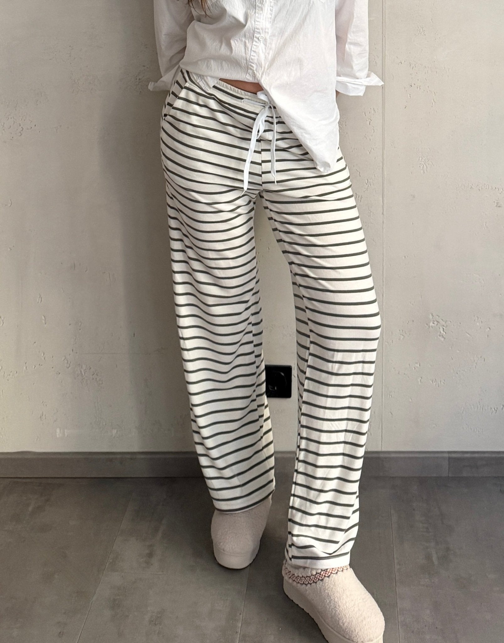 Gestreifte Hose aus Viskose - Switch - Fashion