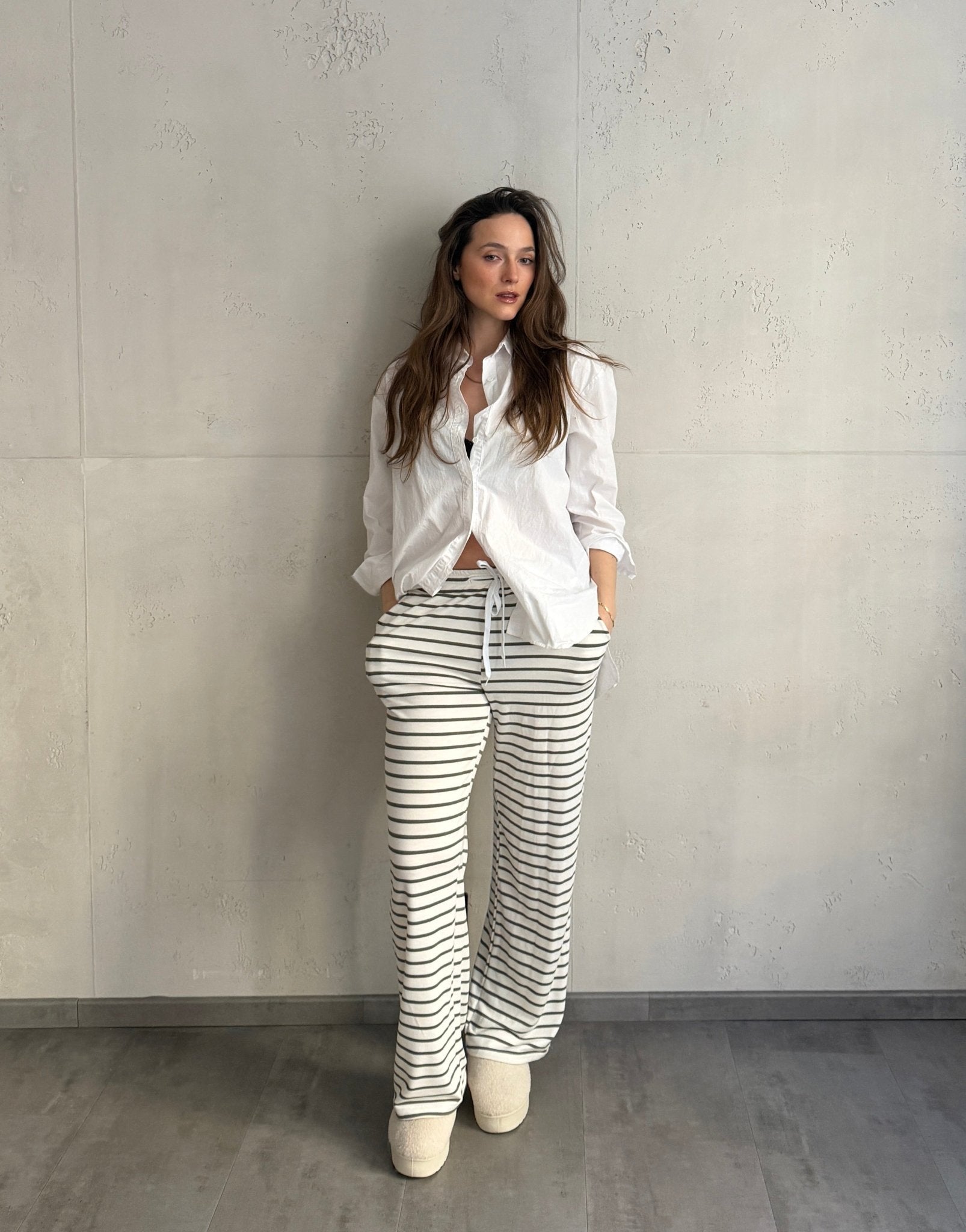 Gestreifte Hose aus Viskose - Switch - Fashion