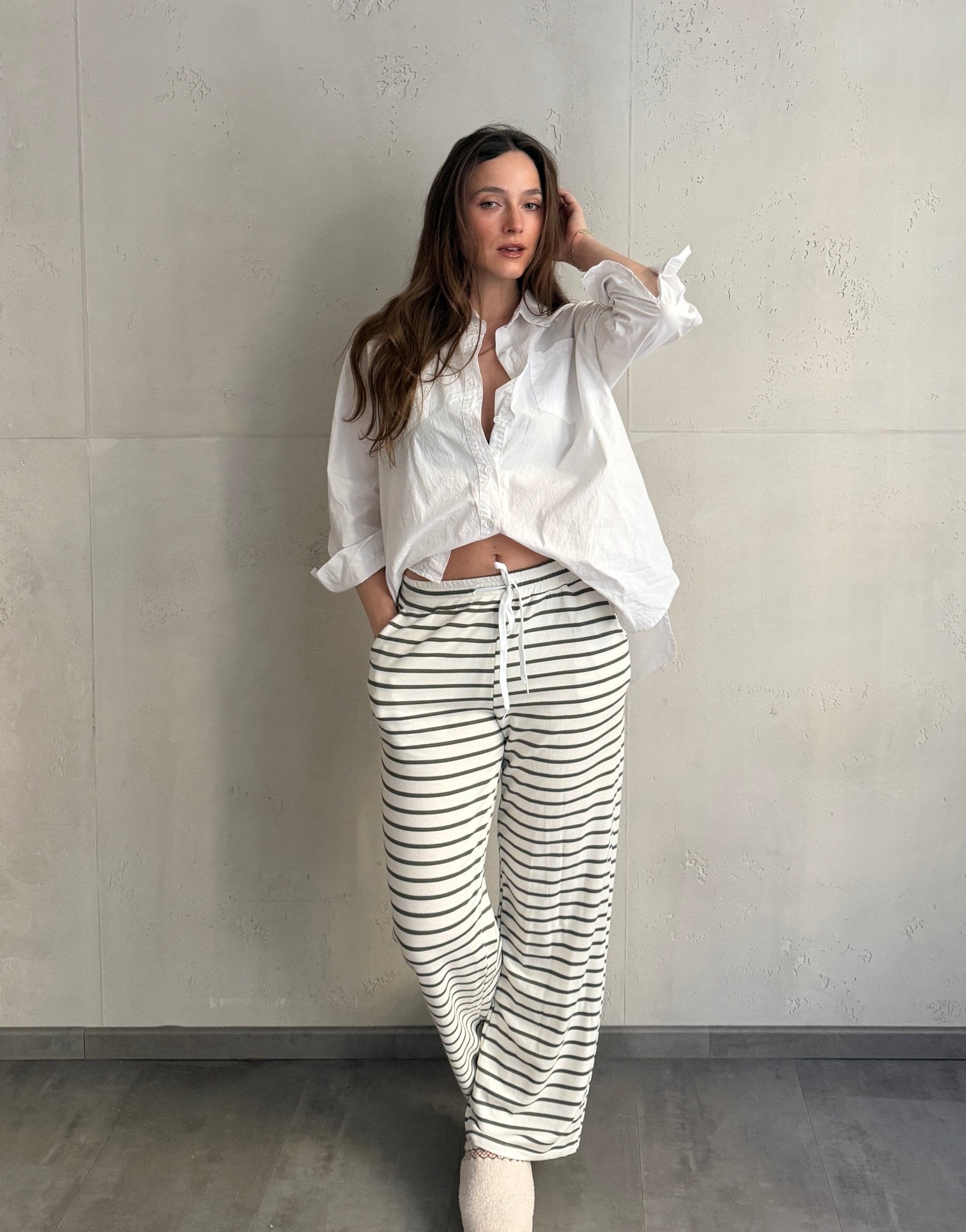 Gestreifte Hose aus Viskose - Switch - Fashion