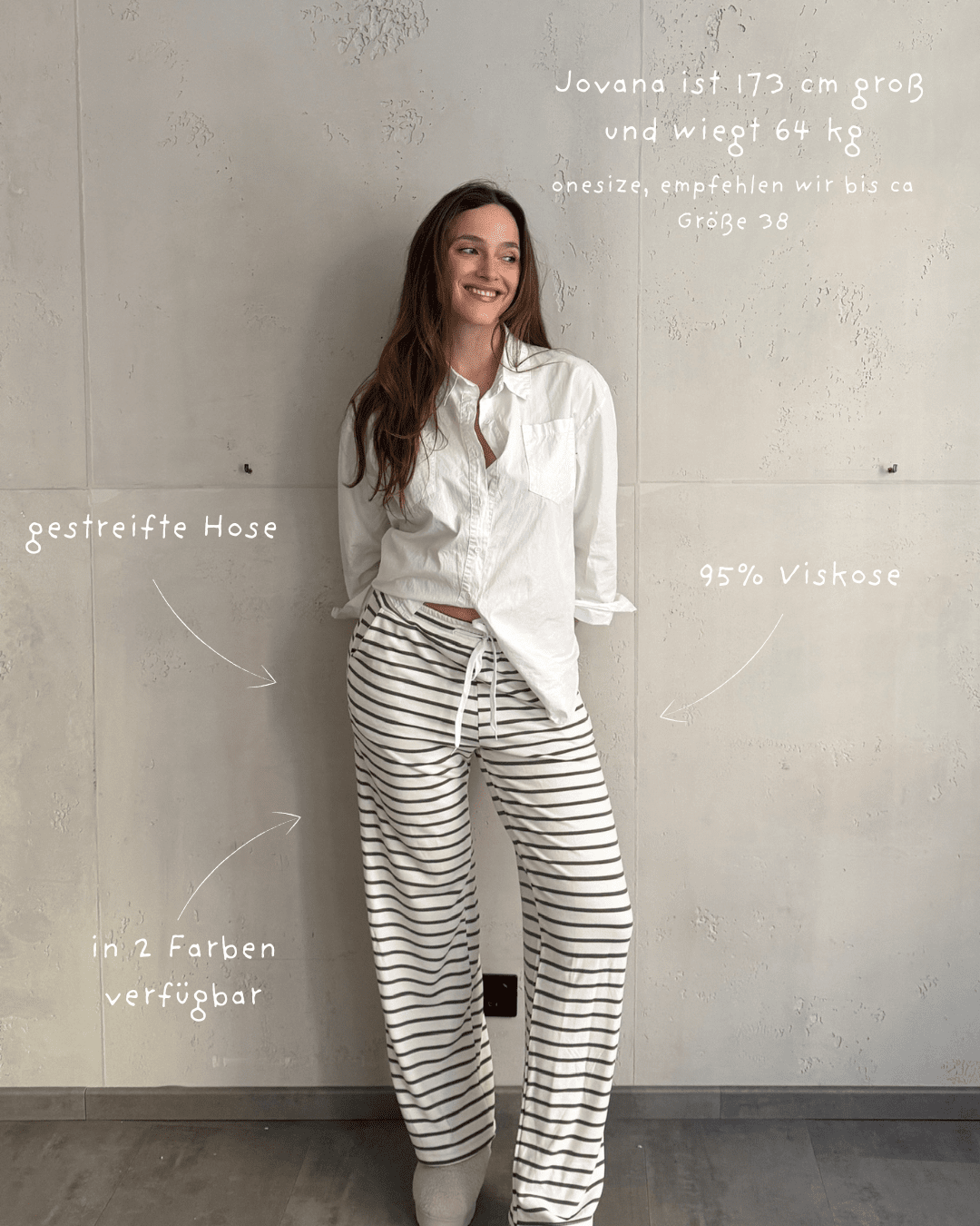 Gestreifte Hose aus Viskose - Switch - Fashion