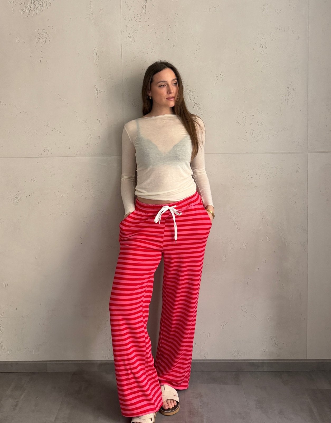 Gestreifte Hose aus Viskose - Switch - Fashion