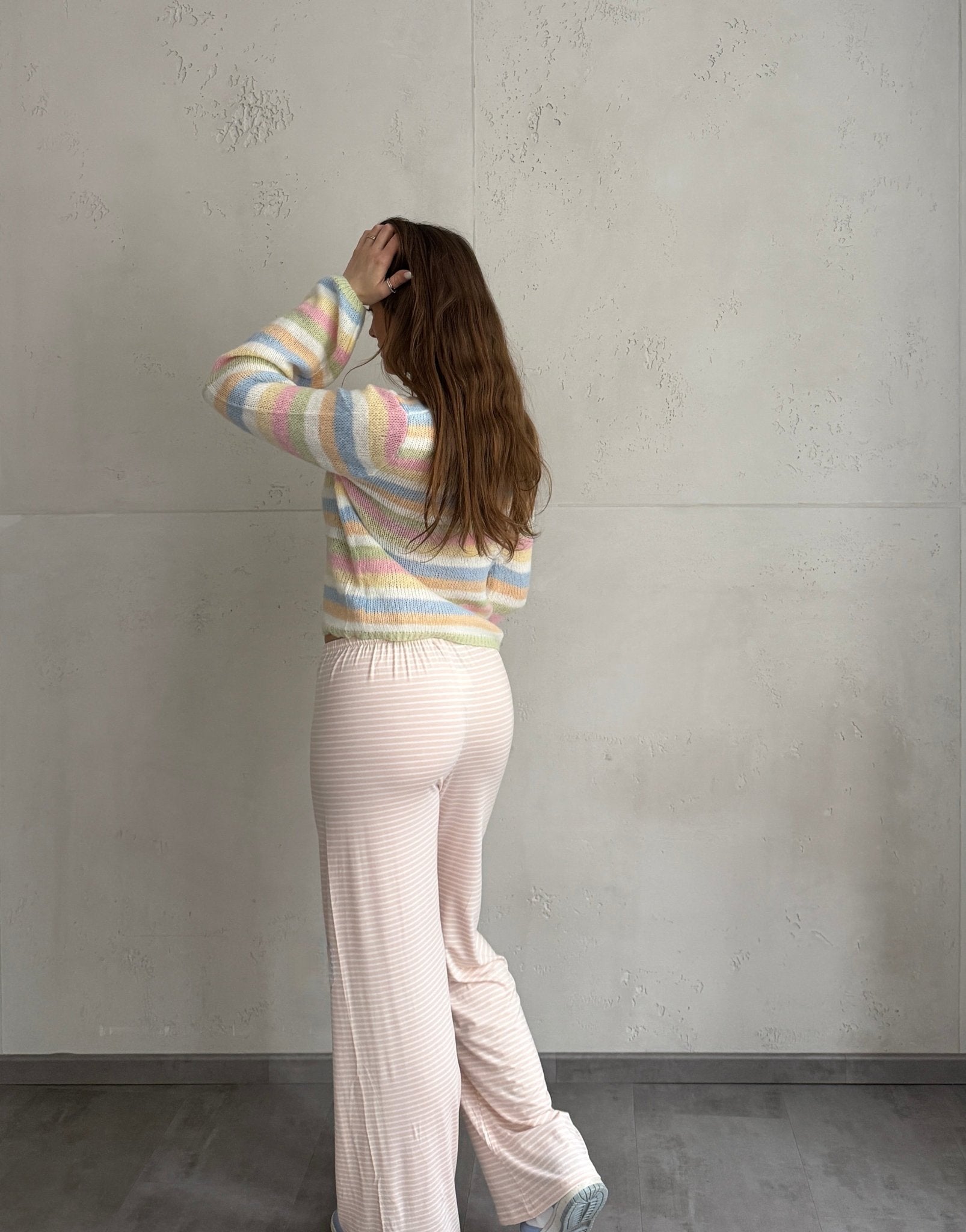 Gestreifte Lounge Pant aus Rayon - Stretch - Switch - Fashion