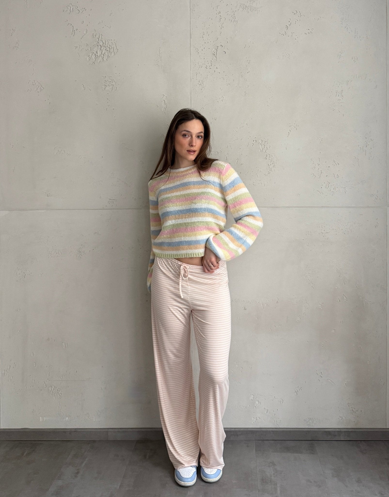 Gestreifte Lounge Pant aus Rayon - Stretch - Switch - Fashion