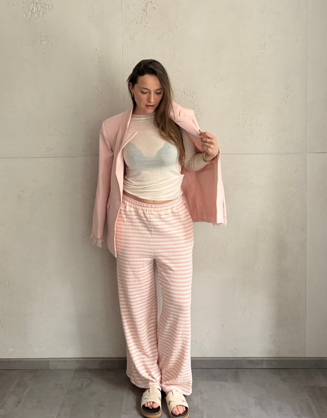 Gestreifte Wide Leg Hose im Zickzack - Look - Switch - Fashion