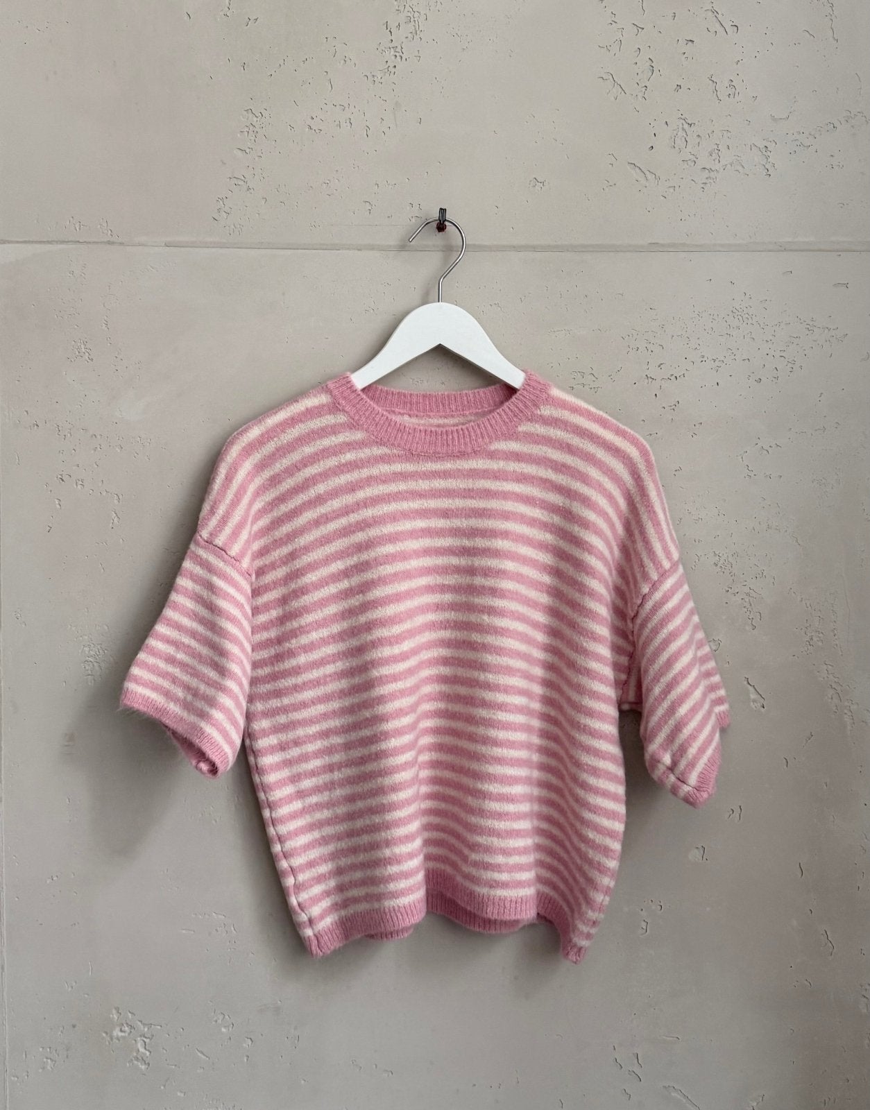 Gestreifter Kurzarm Pullover - Switch - Fashion