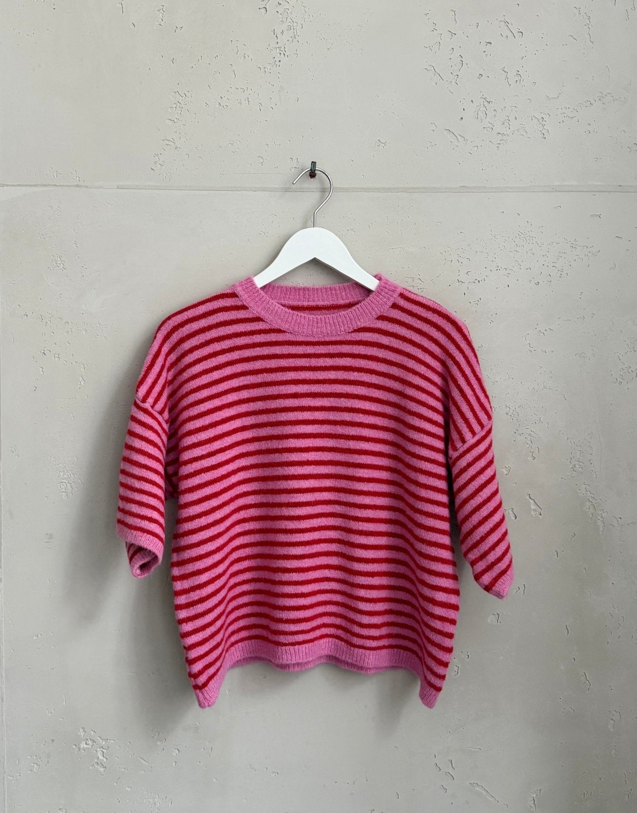 Gestreifter Kurzarm Pullover - Switch - Fashion