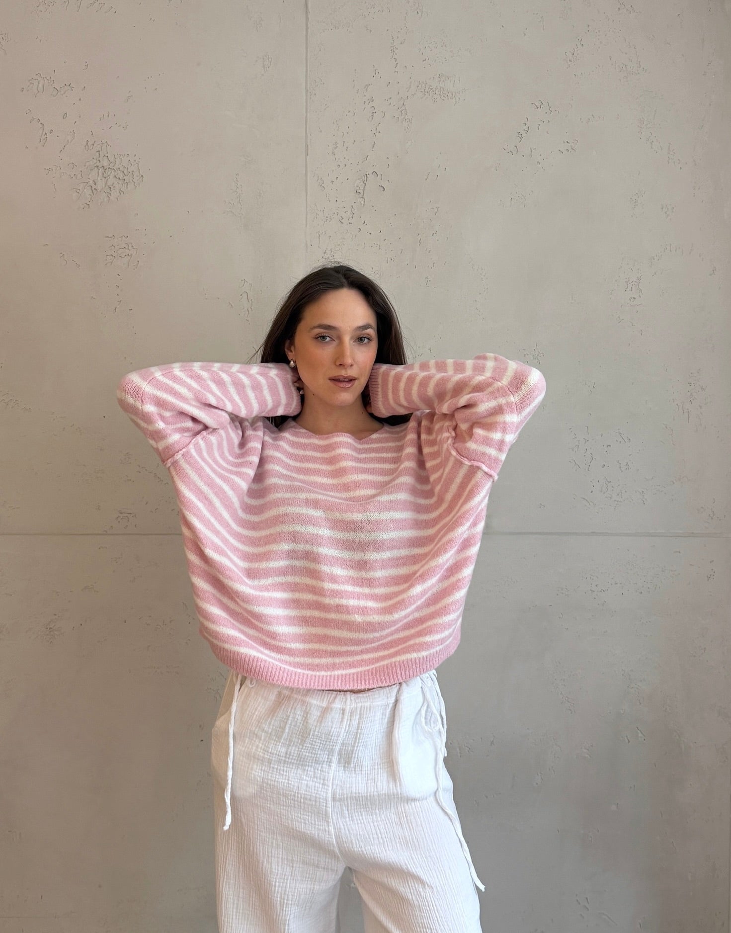 Gestreifter Pullover mit Außennaht - Switch - Fashion