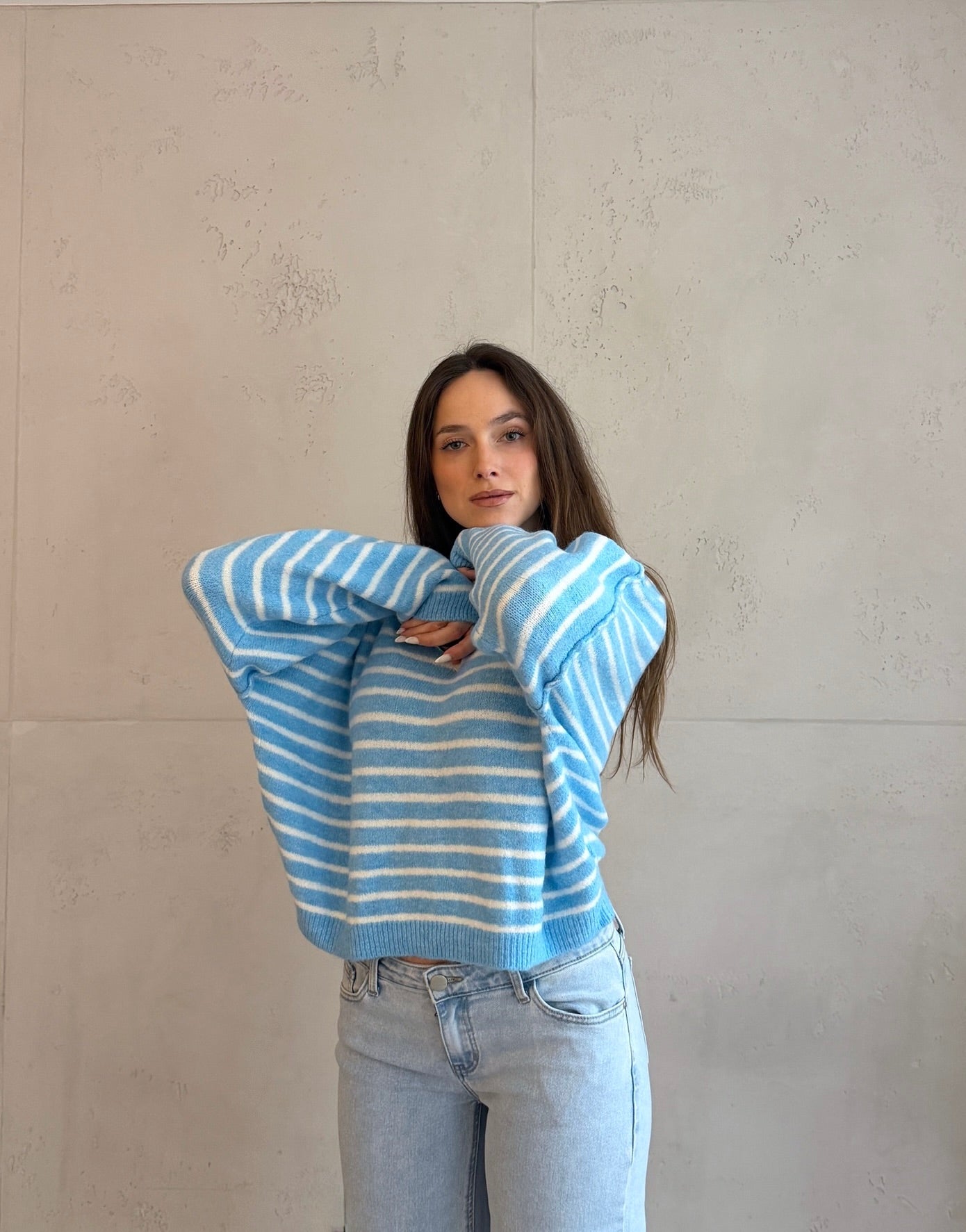 Gestreifter Pullover mit Außennaht - Switch - Fashion