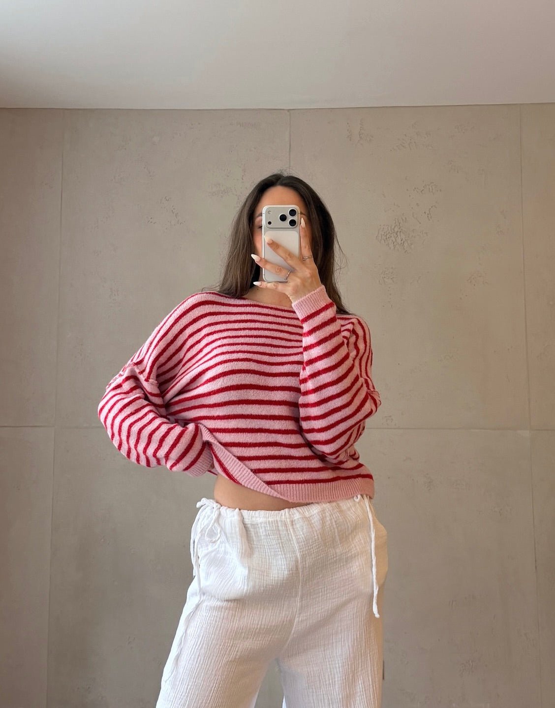 Gestreifter Pullover mit Außennaht - Switch - Fashion