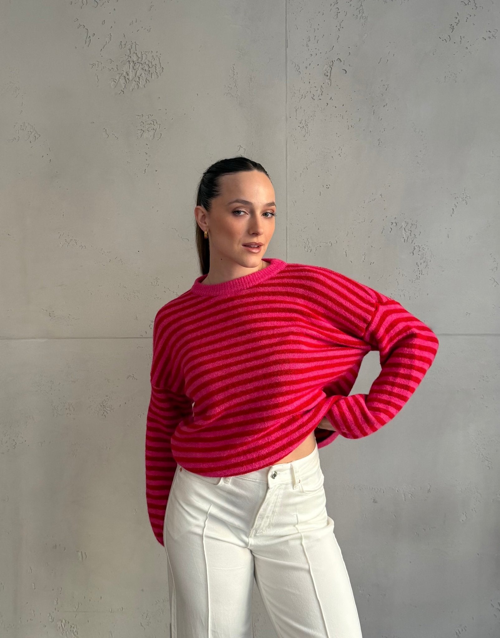 Gestreifter Pullover mit Rundhals - Switch - Fashion