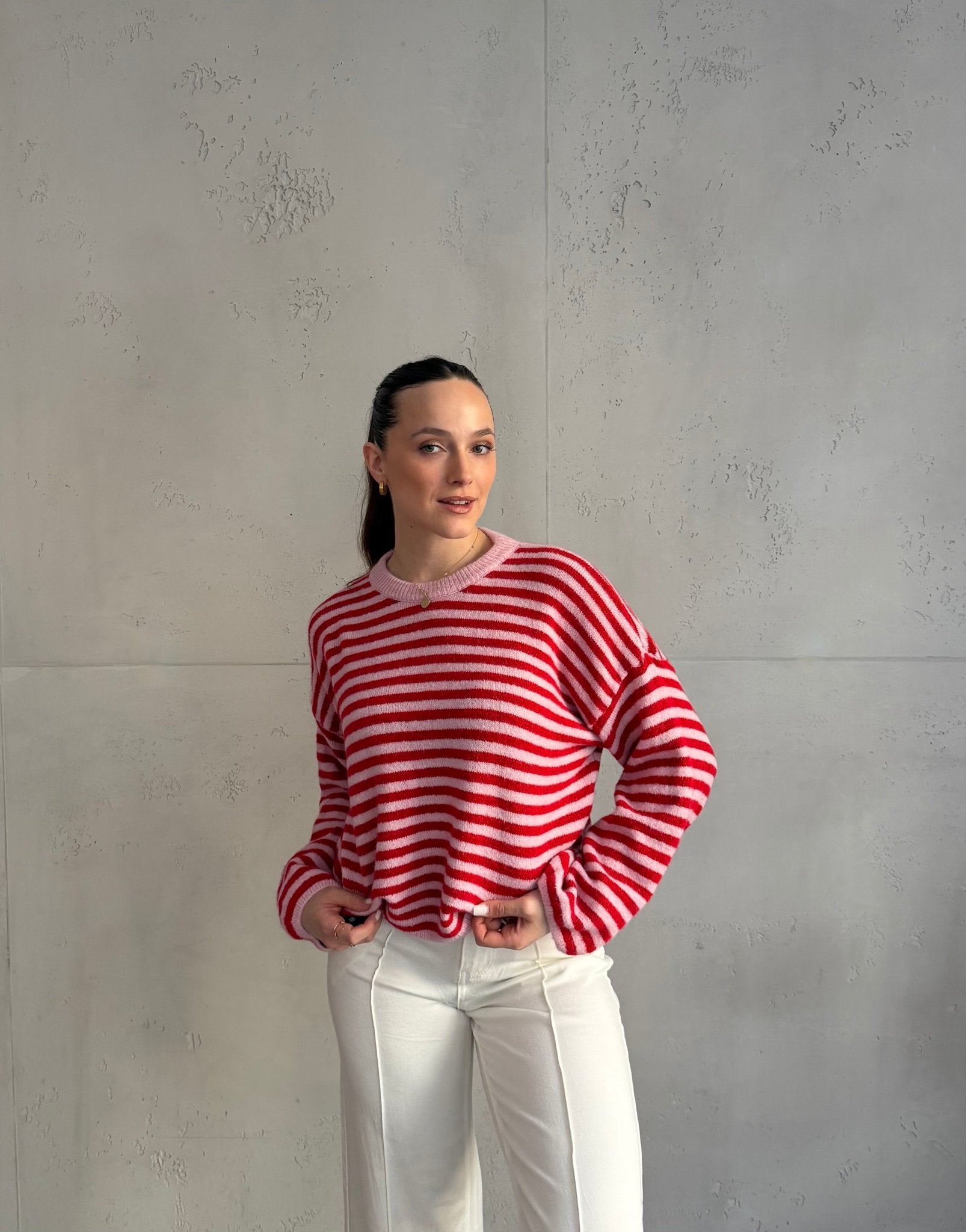 Gestreifter Pullover mit Rundhals - Switch - Fashion