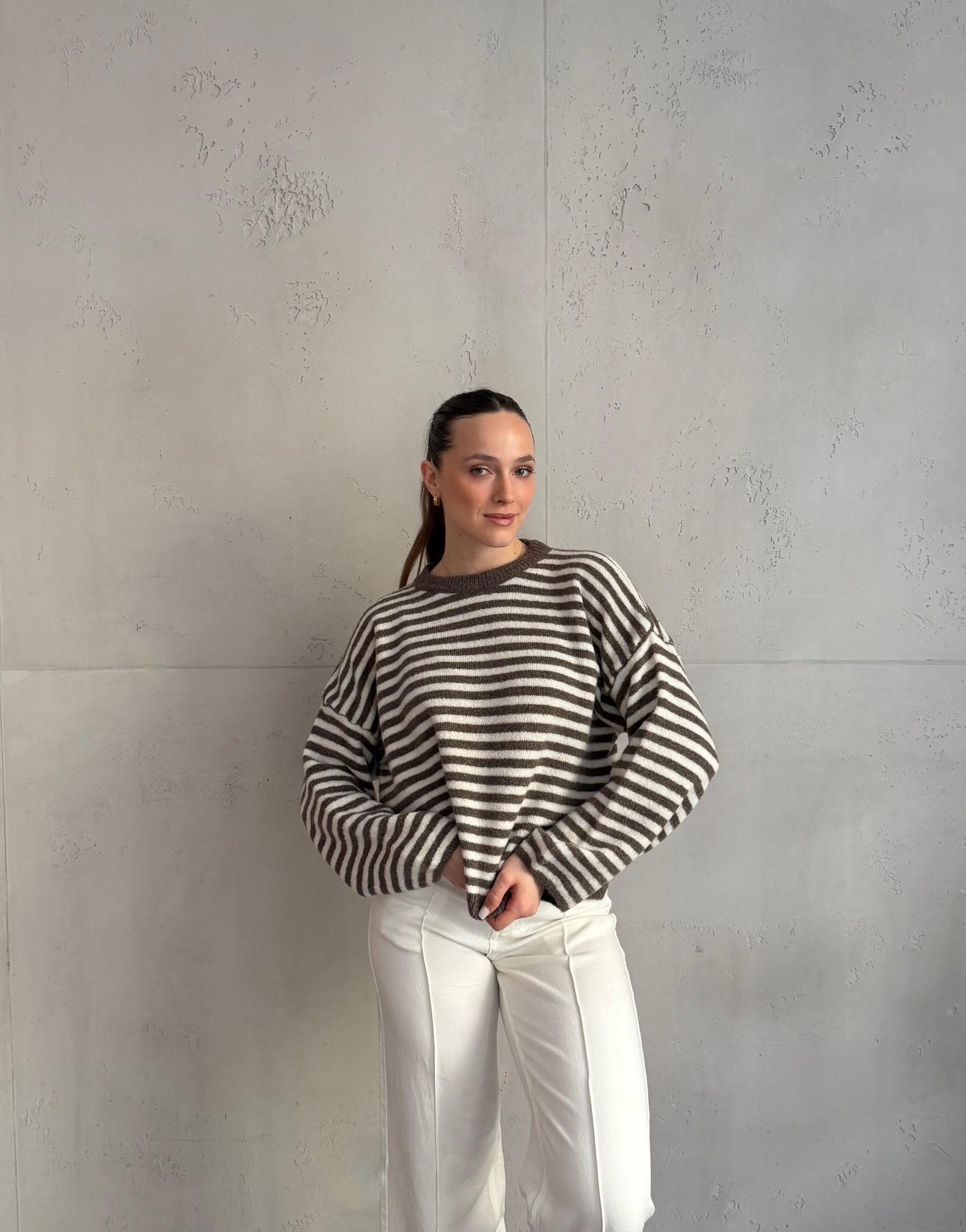 Gestreifter Pullover mit Rundhals - Switch - Fashion