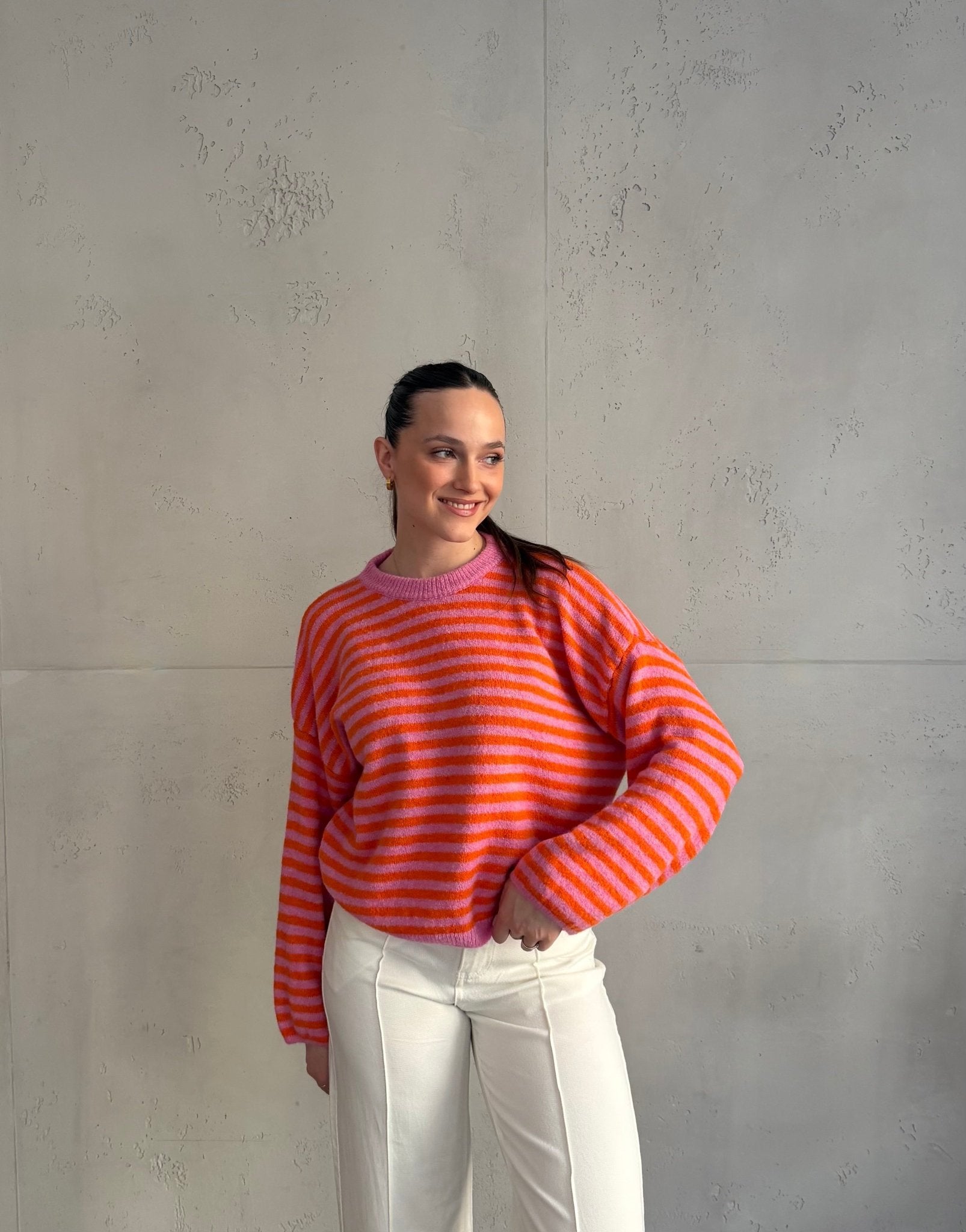 Gestreifter Pullover mit Rundhals - Switch - Fashion