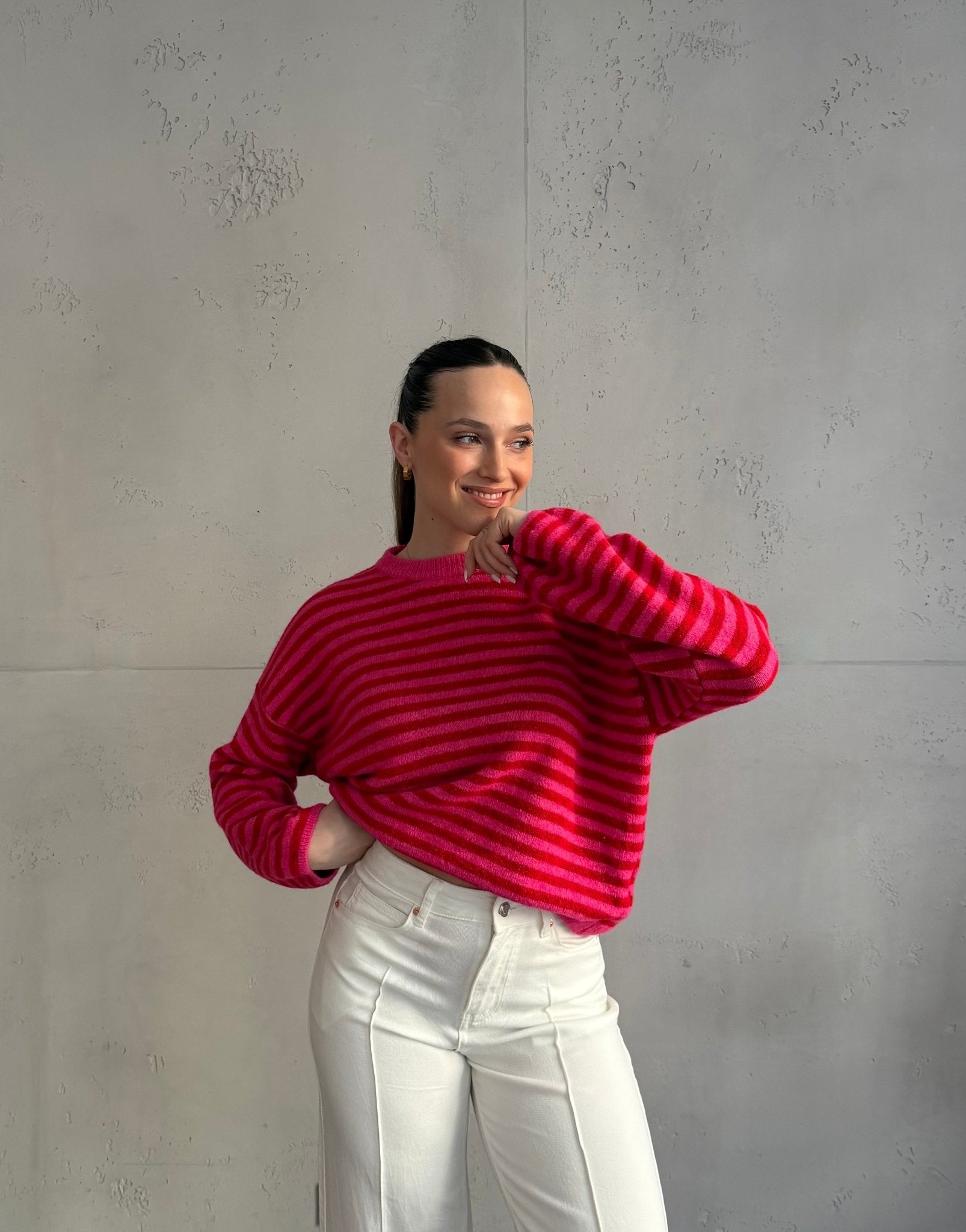 Gestreifter Pullover mit Rundhals - Switch - Fashion