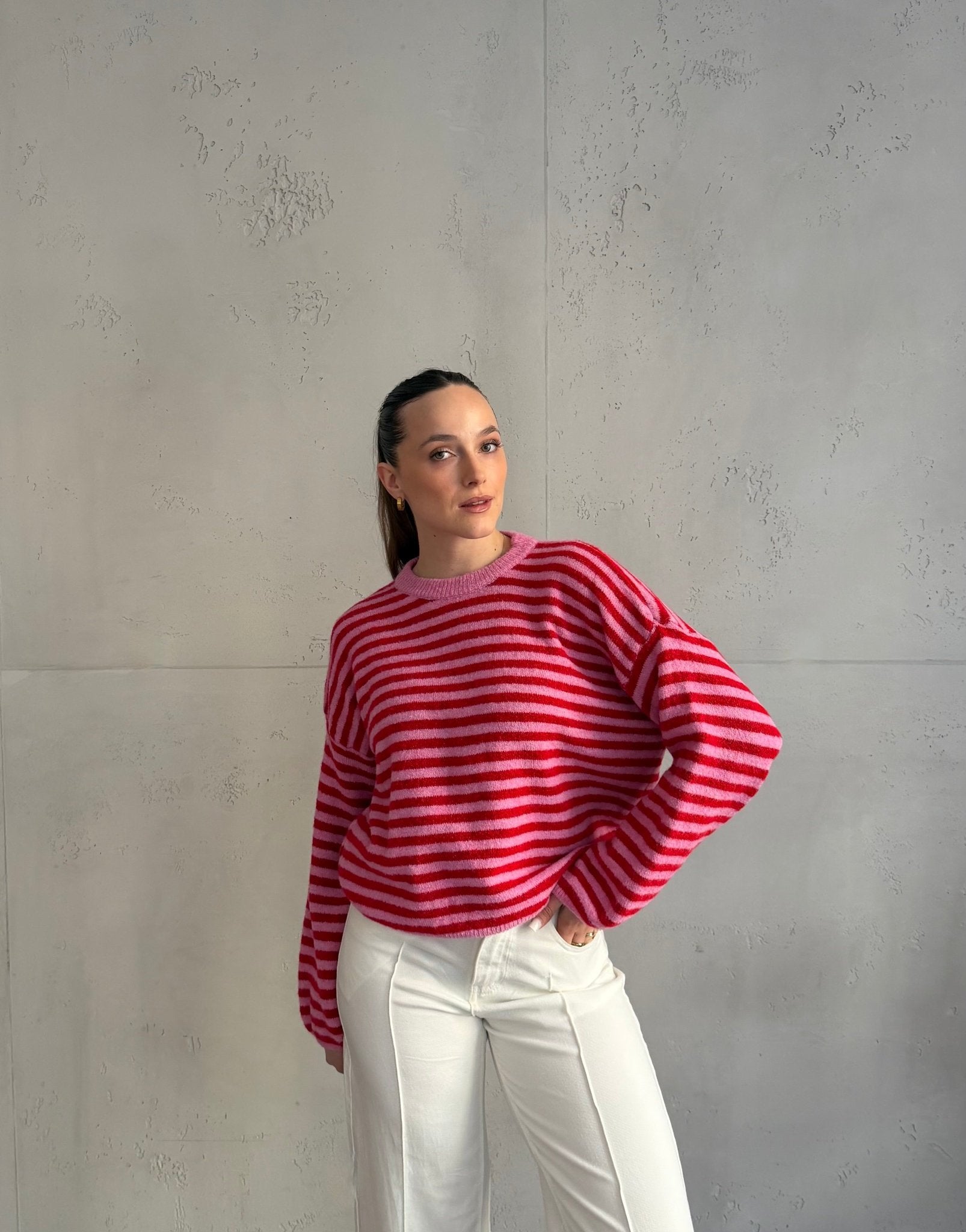 Gestreifter Pullover mit Rundhals - Switch - Fashion