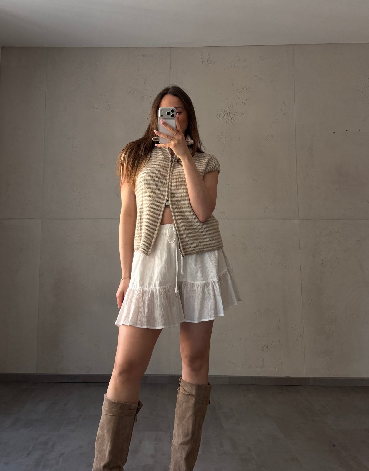 Gestreifter Zip - Pullunder - Switch - Fashion