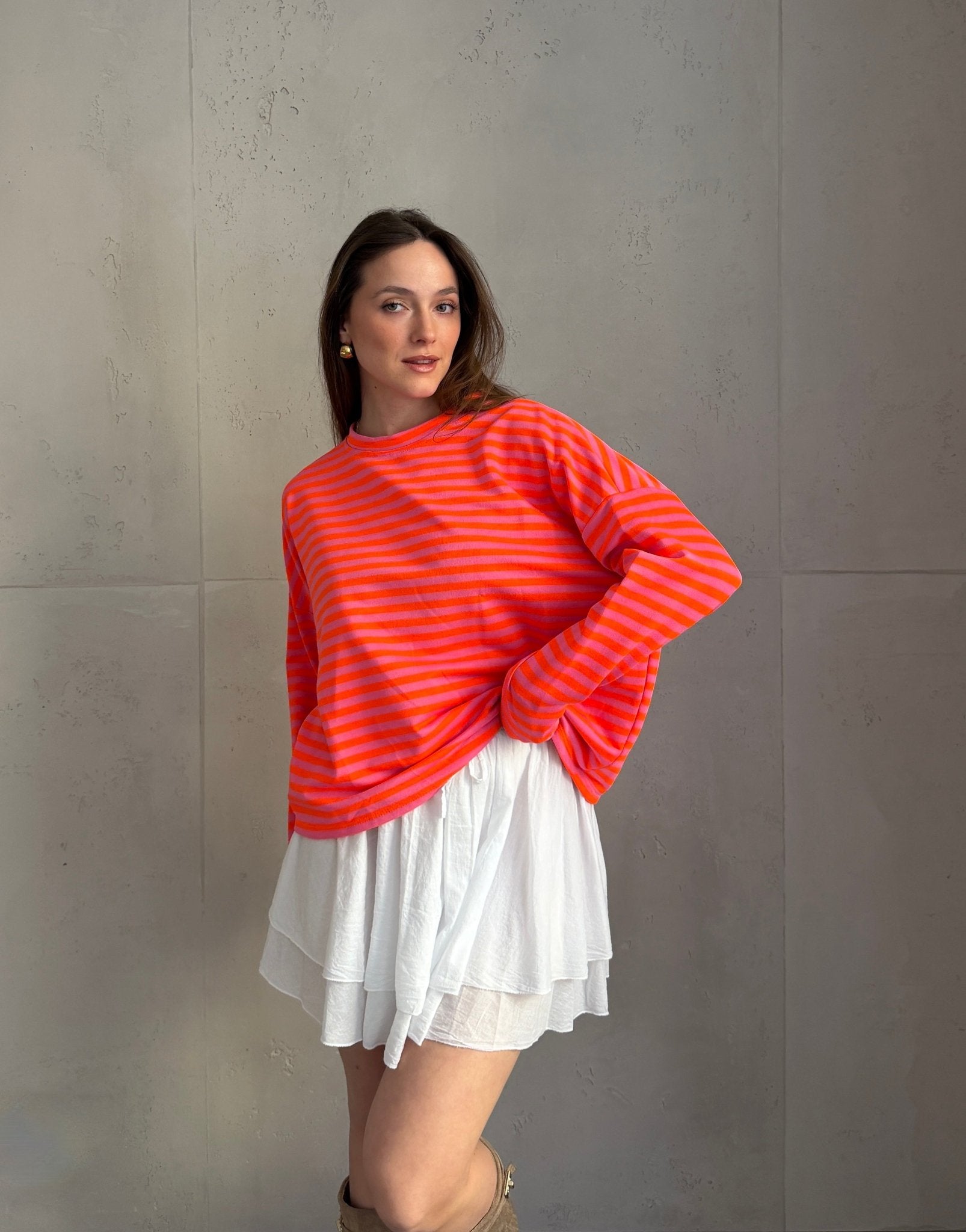 Gestreiftes Sweatshirt mit Langarm und Rundhals - Switch - Fashion