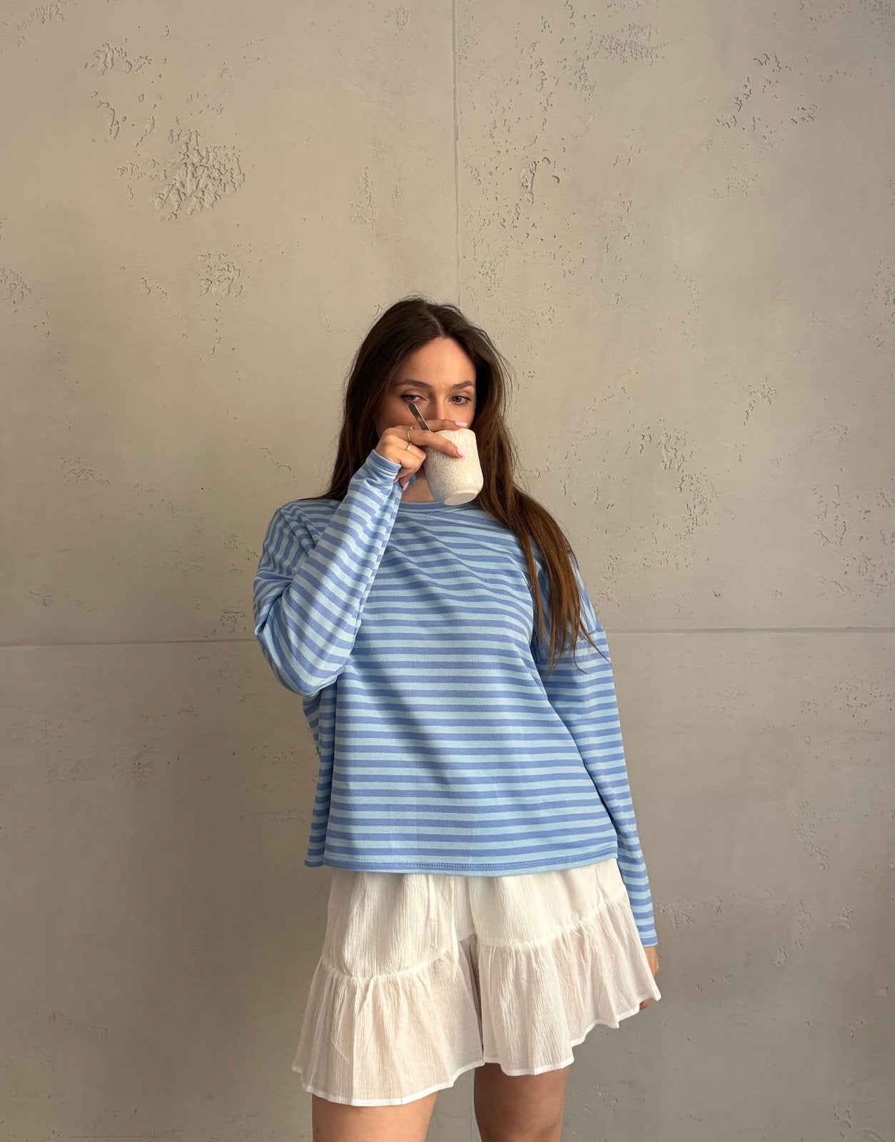 Gestreiftes Sweatshirt mit Langarm und Rundhals - Switch - Fashion