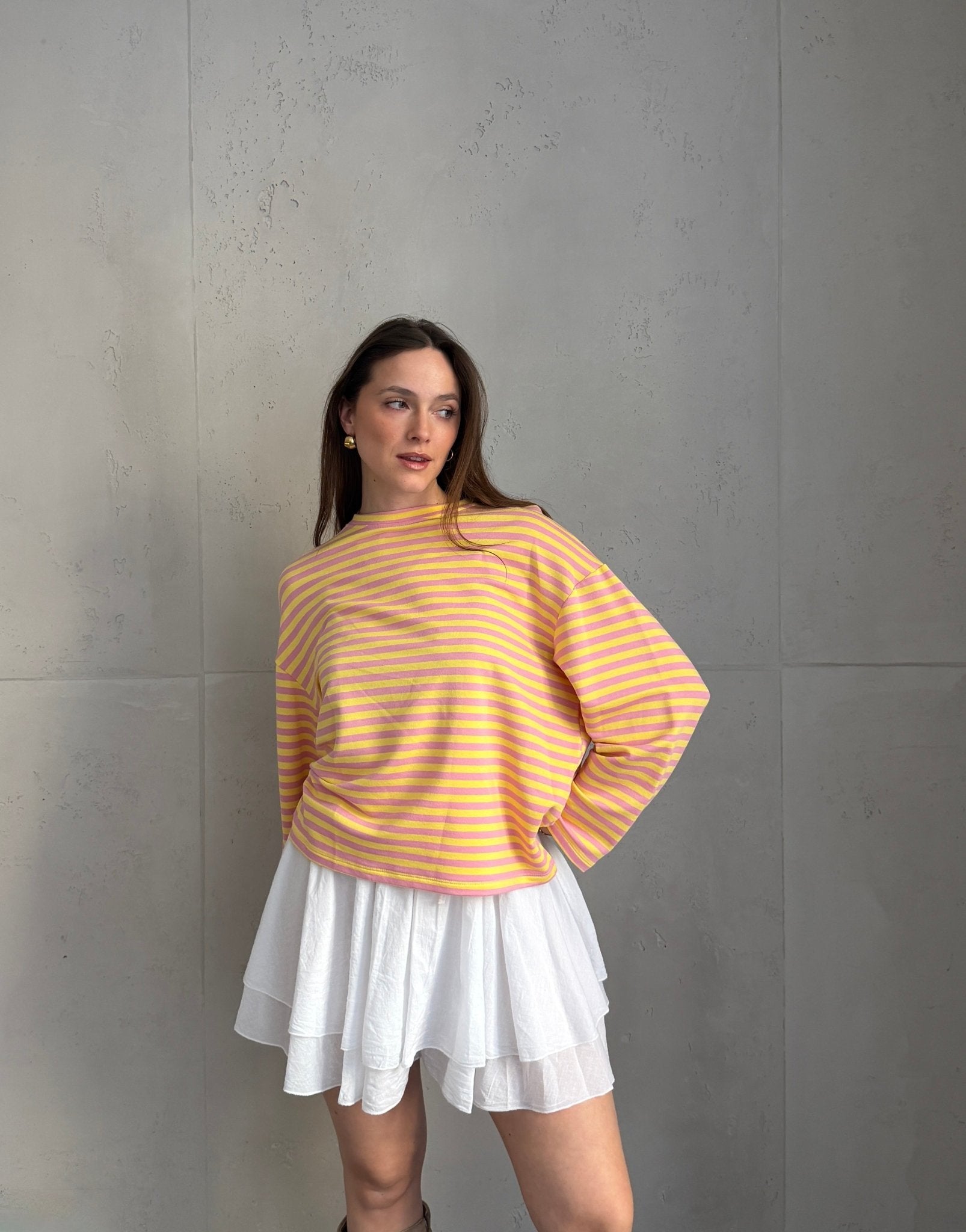 Gestreiftes Sweatshirt mit Langarm und Rundhals - Switch - Fashion