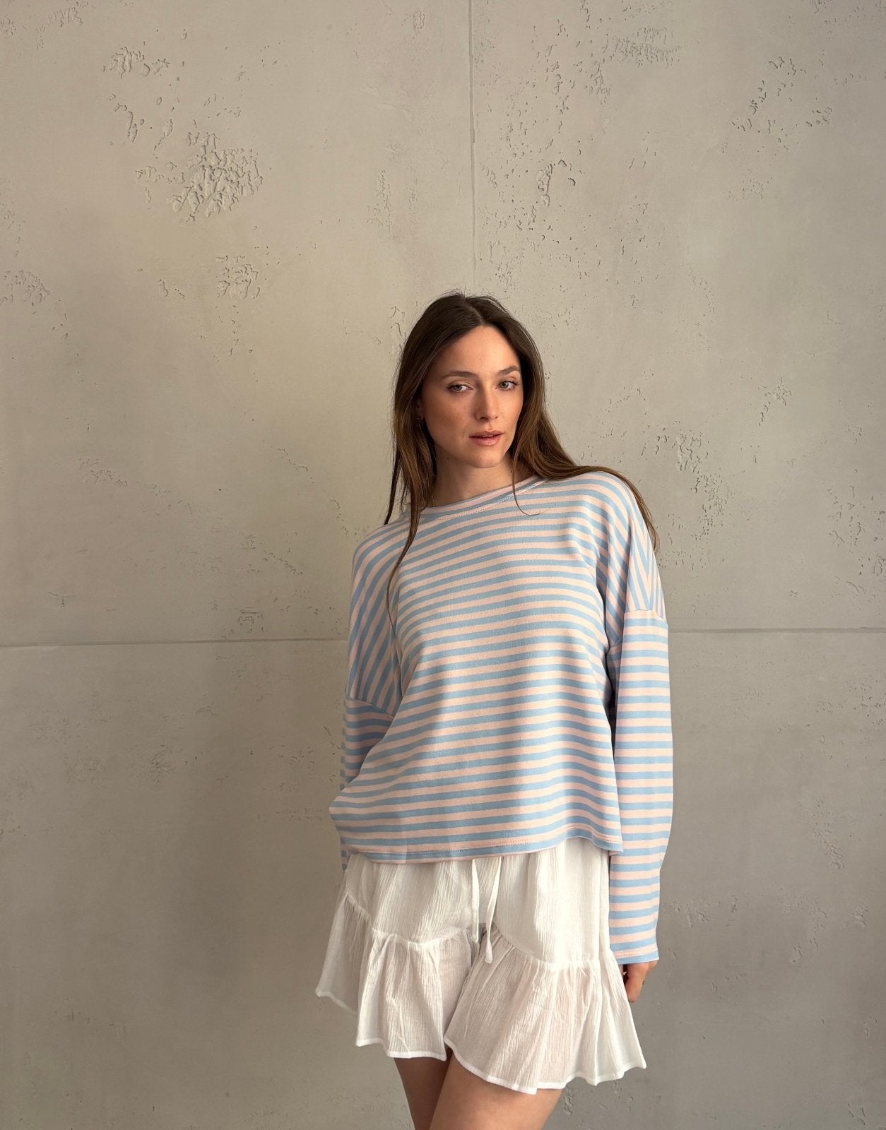 Gestreiftes Sweatshirt mit Langarm und Rundhals - Switch - Fashion