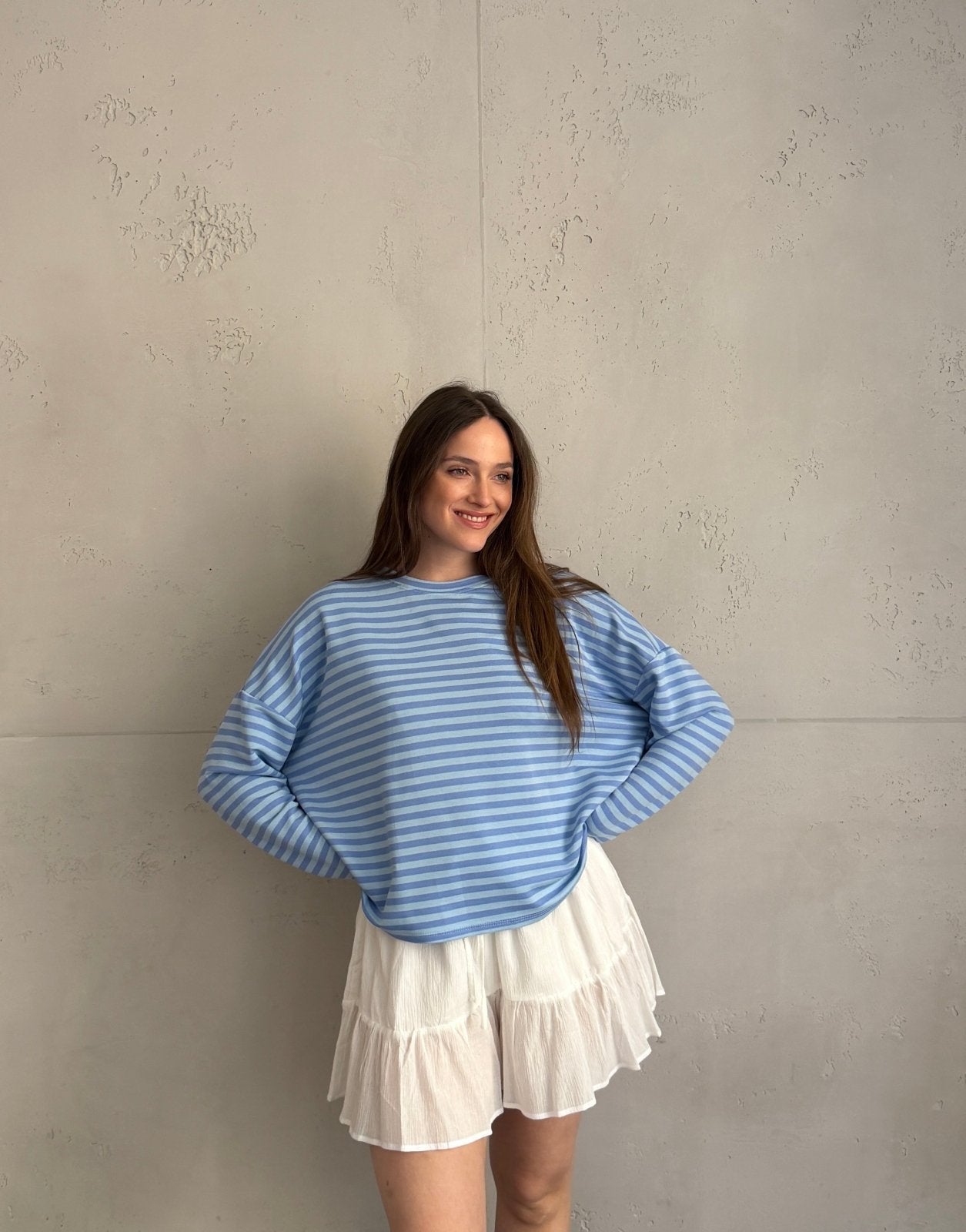 Gestreiftes Sweatshirt mit Langarm und Rundhals - Switch - Fashion