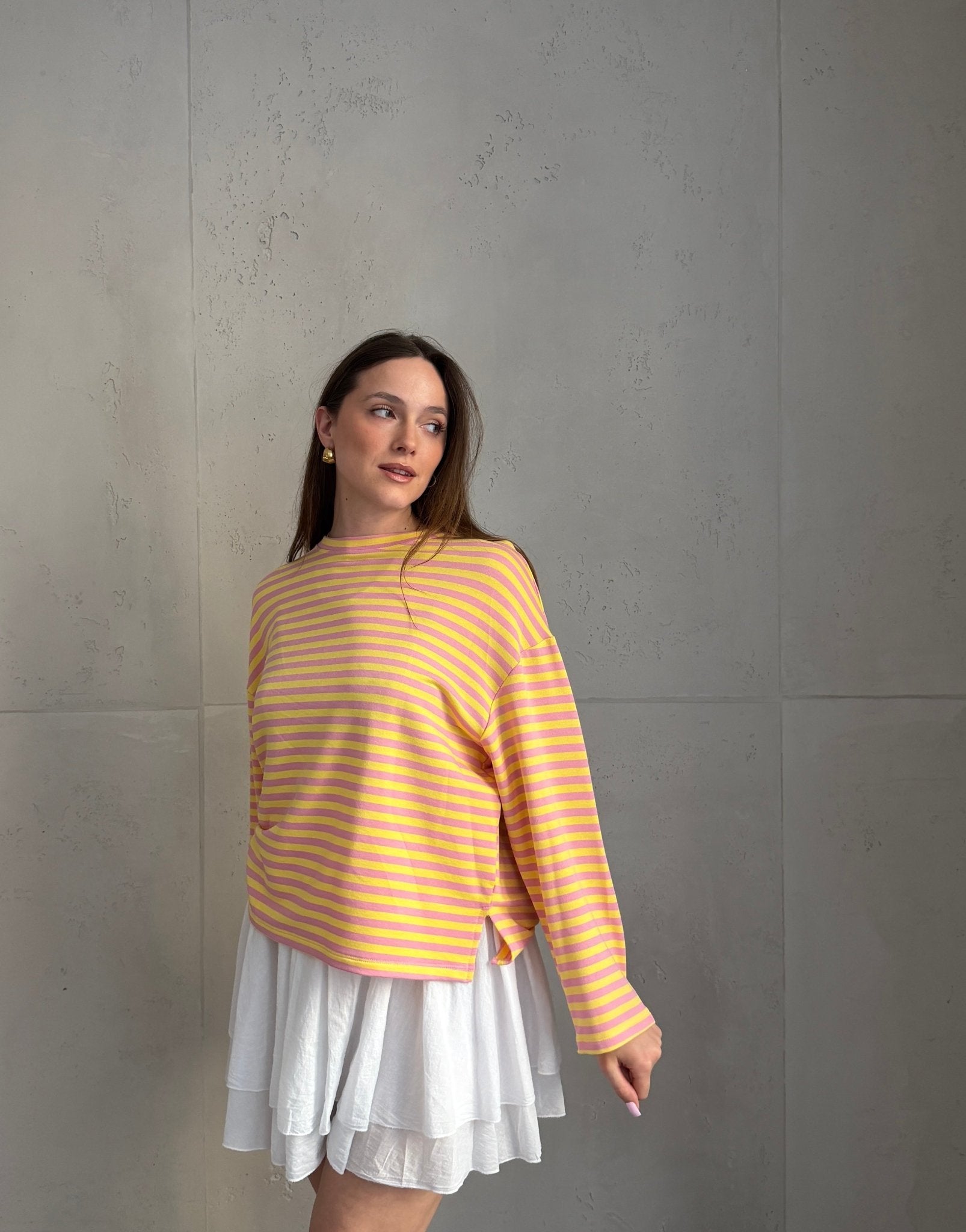 Gestreiftes Sweatshirt mit Langarm und Rundhals - Switch - Fashion