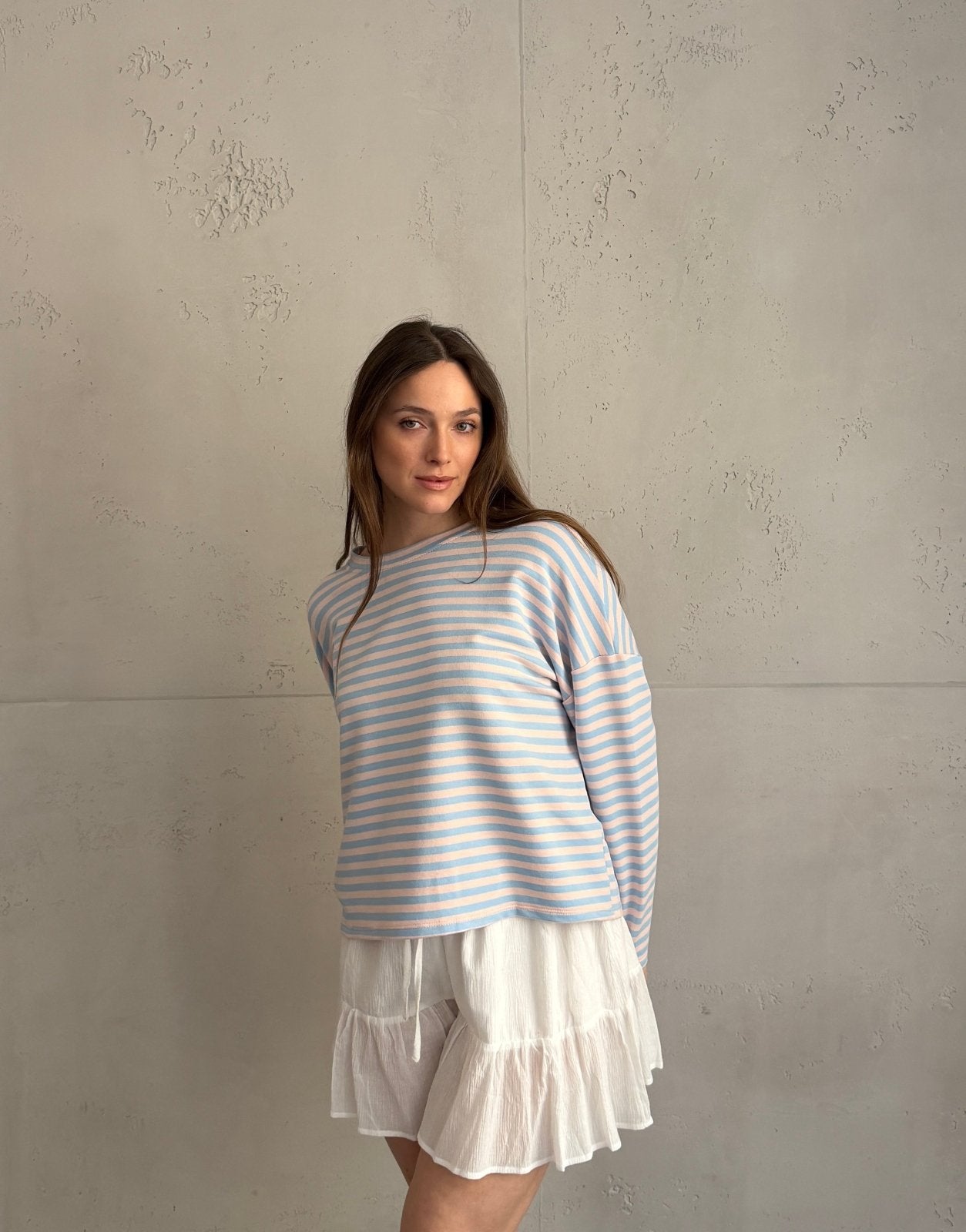 Gestreiftes Sweatshirt mit Langarm und Rundhals - Switch - Fashion